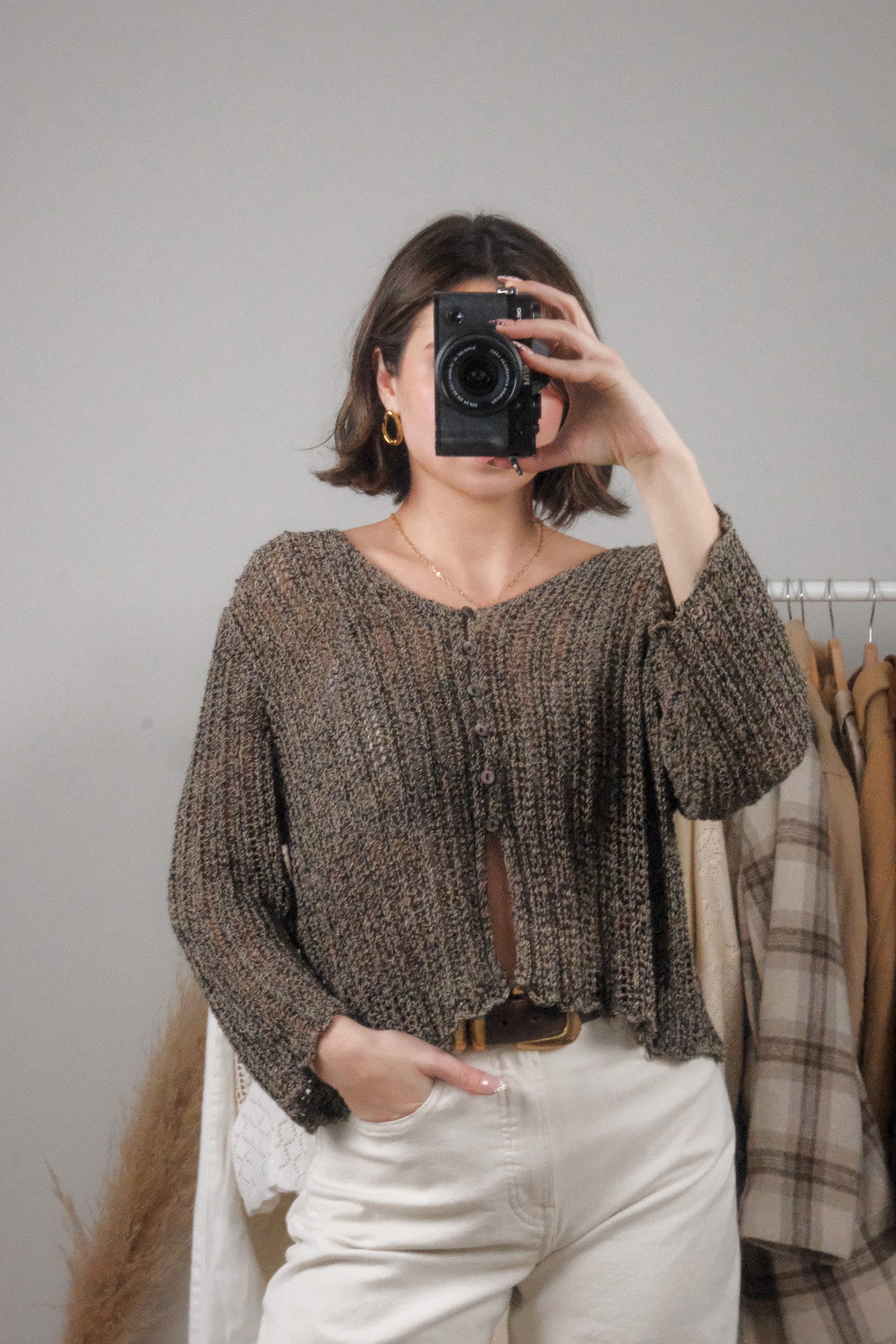 Vintage x Crochet Knit (L)