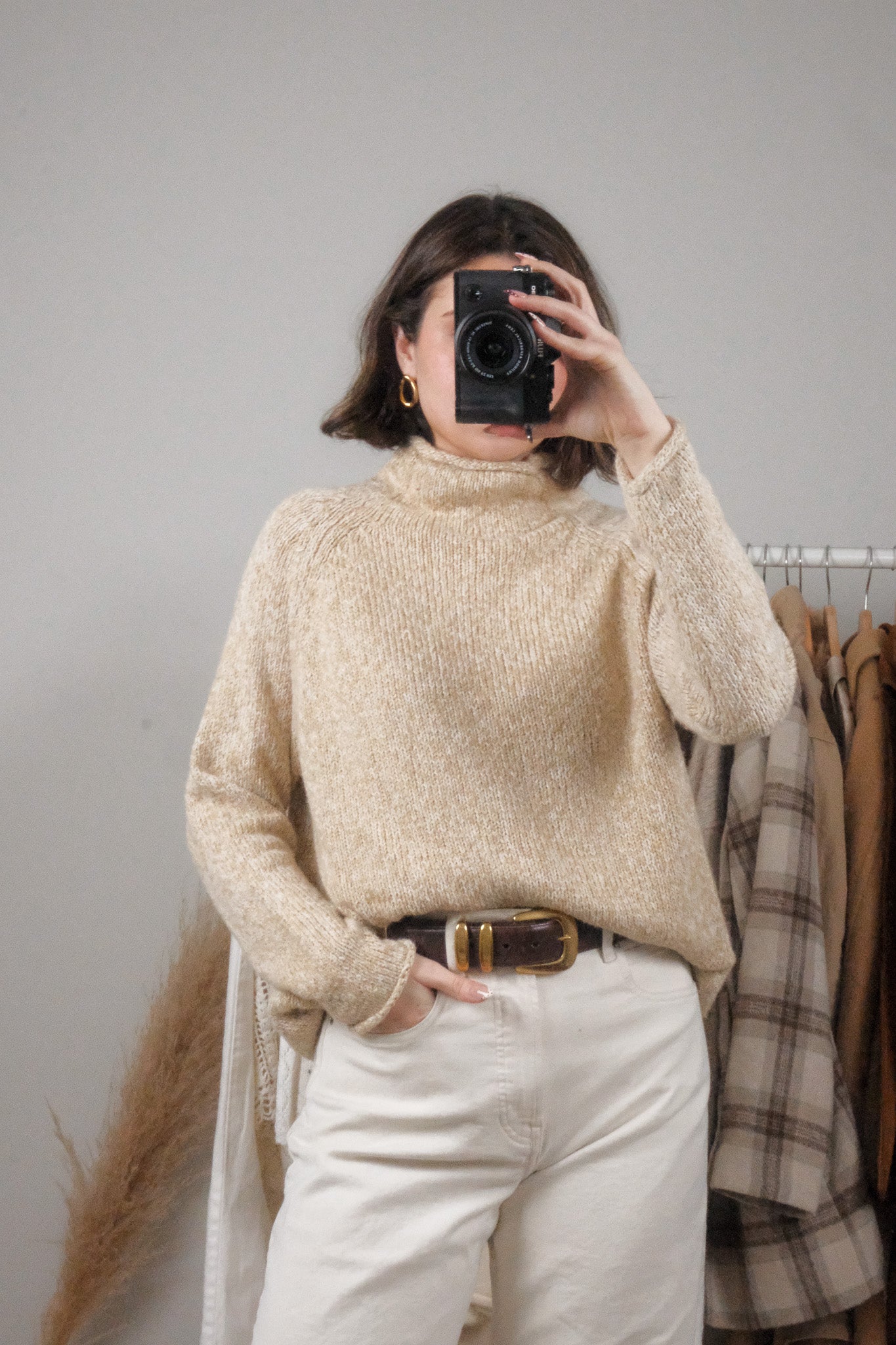 Vintage x Rolled Neck Sweater (L)