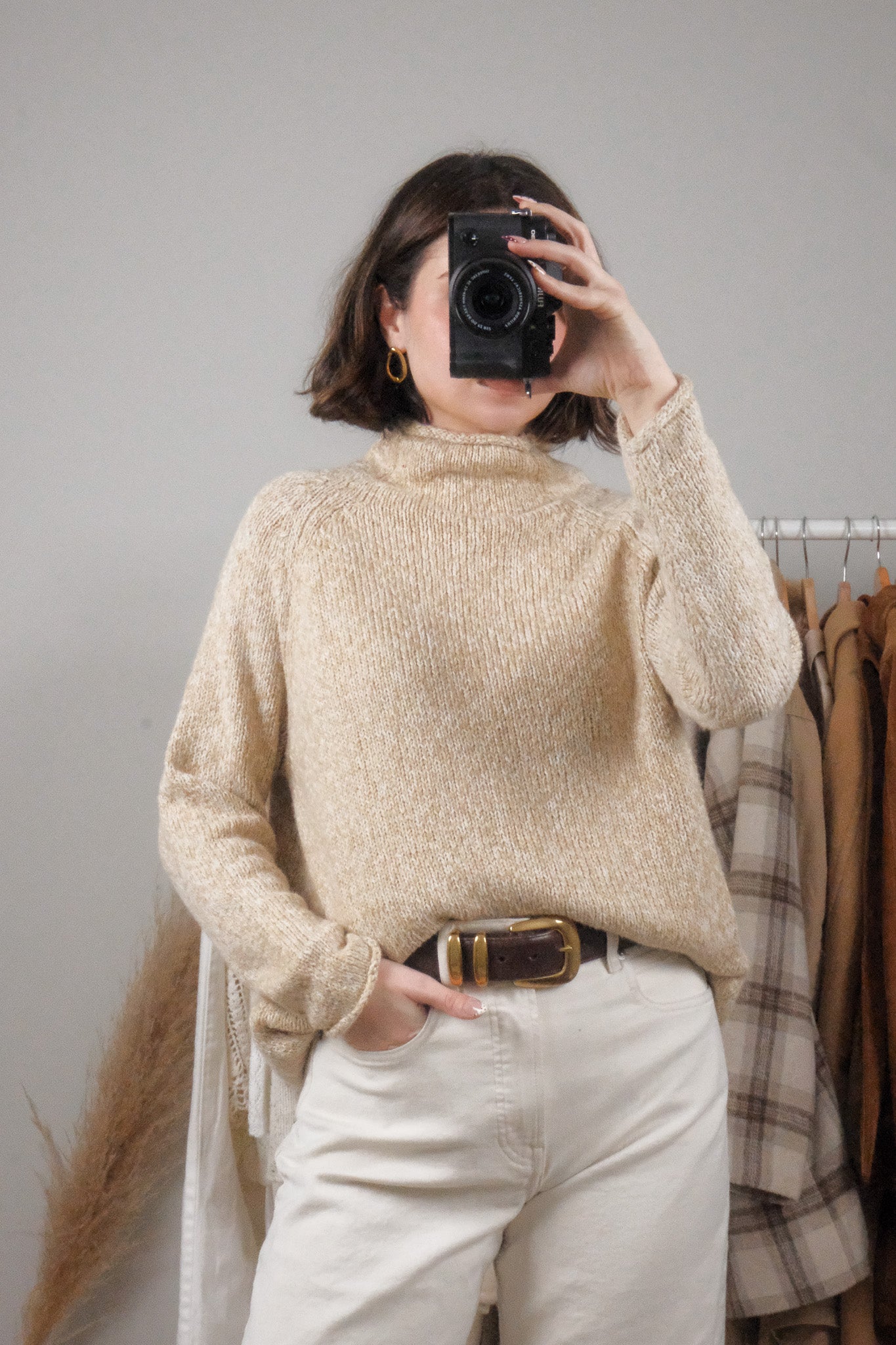 Vintage x Rolled Neck Sweater (L)