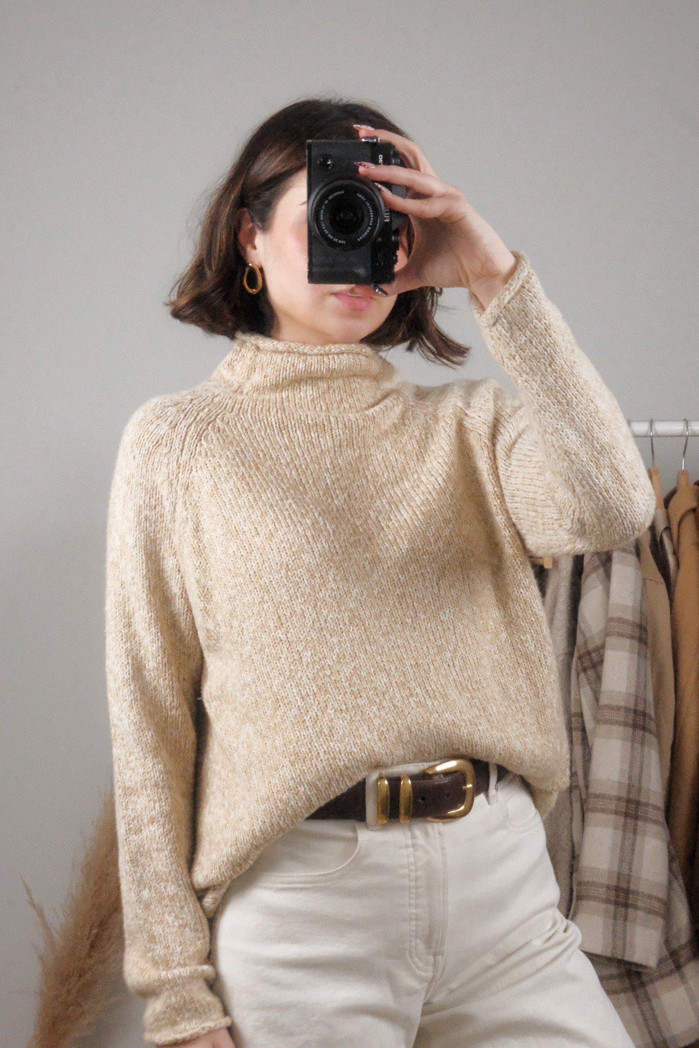 Vintage x Rolled Neck Sweater (L)