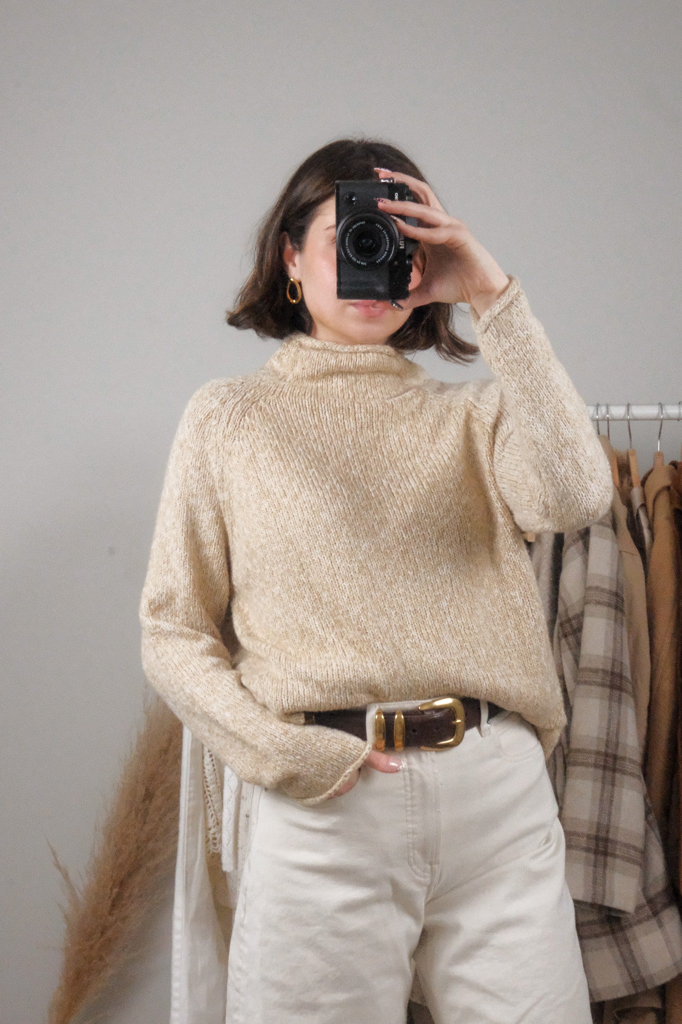 Vintage x Rolled Neck Sweater (L)