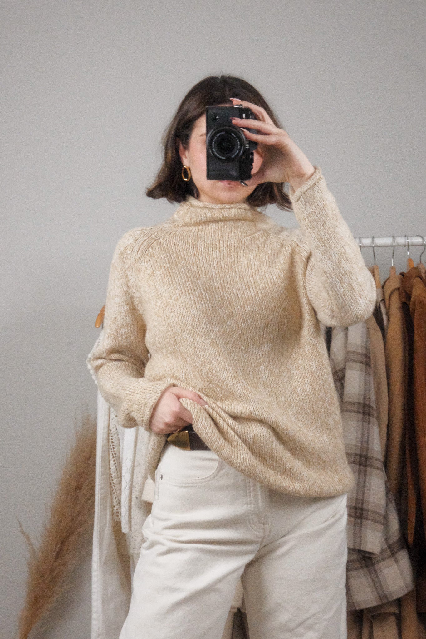 Vintage x Rolled Neck Sweater (L)