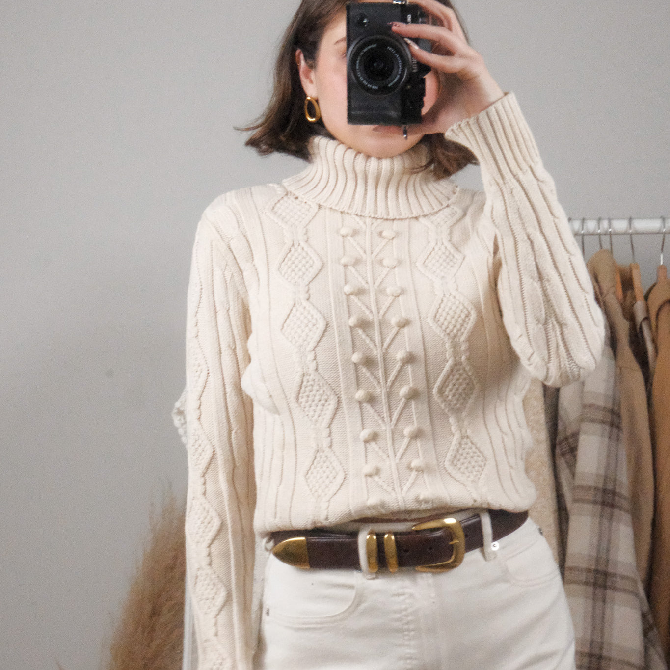 Vintage x Cotton Textured Turtleneck (XS/S)