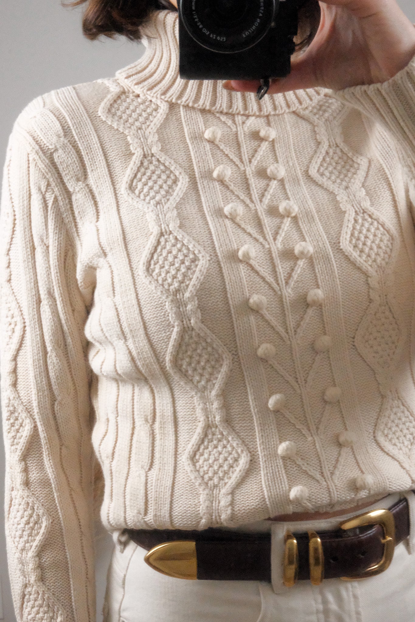 Vintage x Cotton Textured Turtleneck (XS/S)