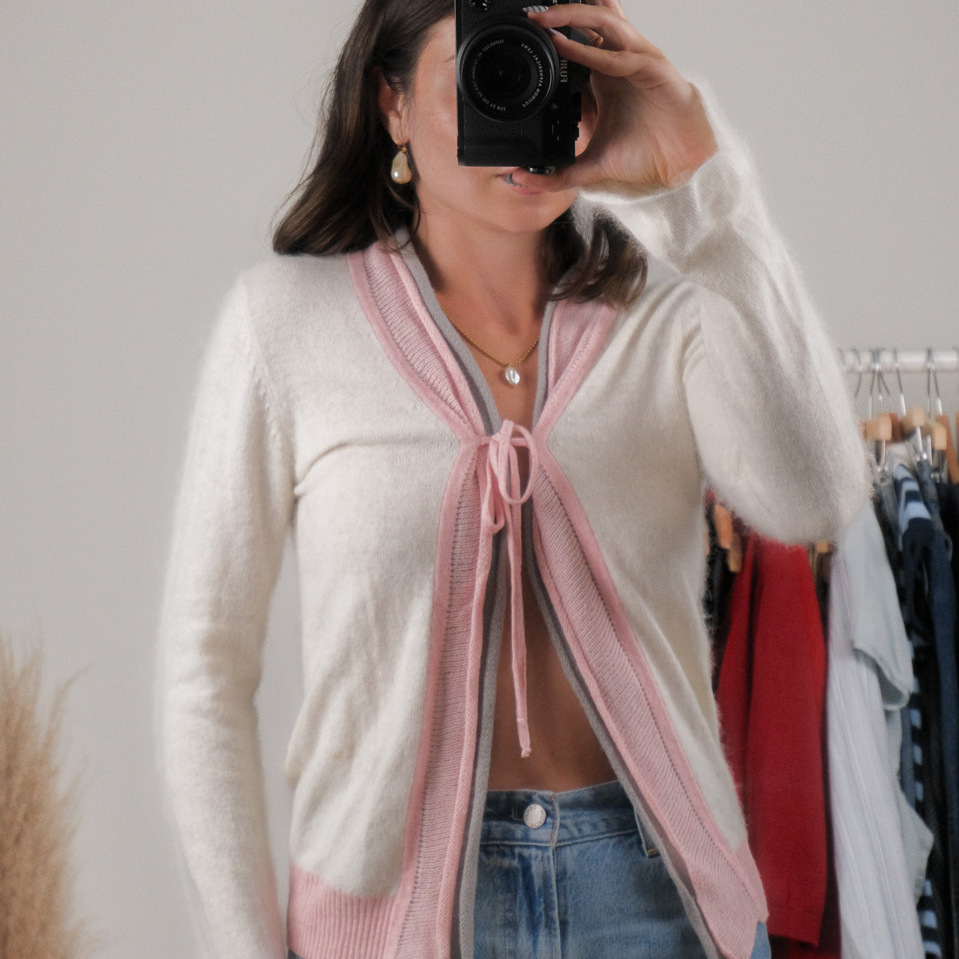 Vintage x Angora Tie-Cardigan (S)