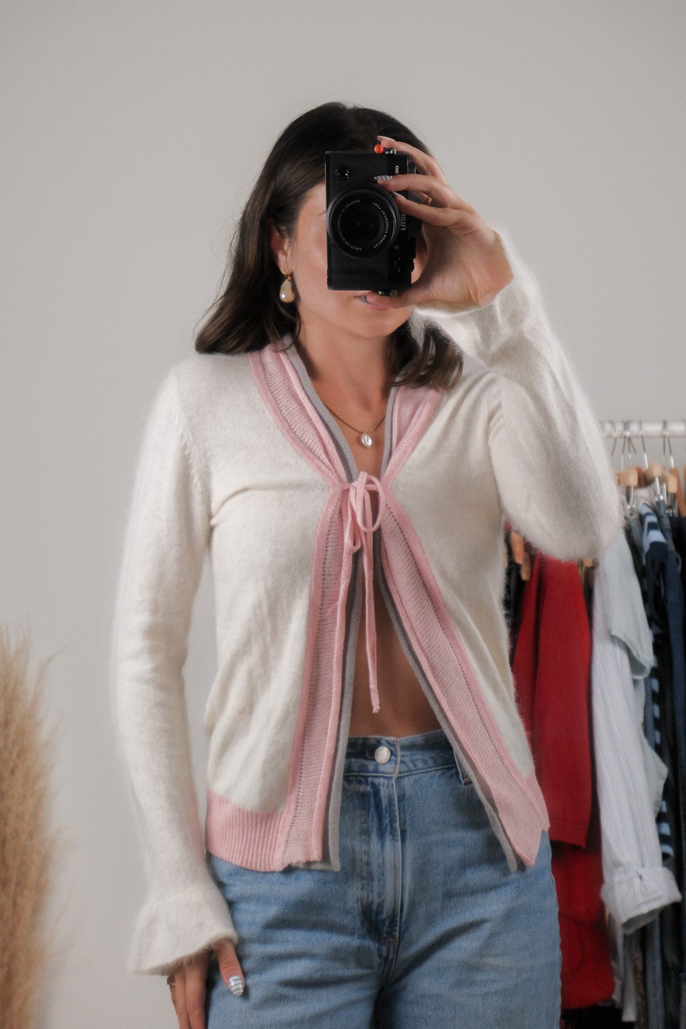 Vintage x Angora Tie-Cardigan (S)