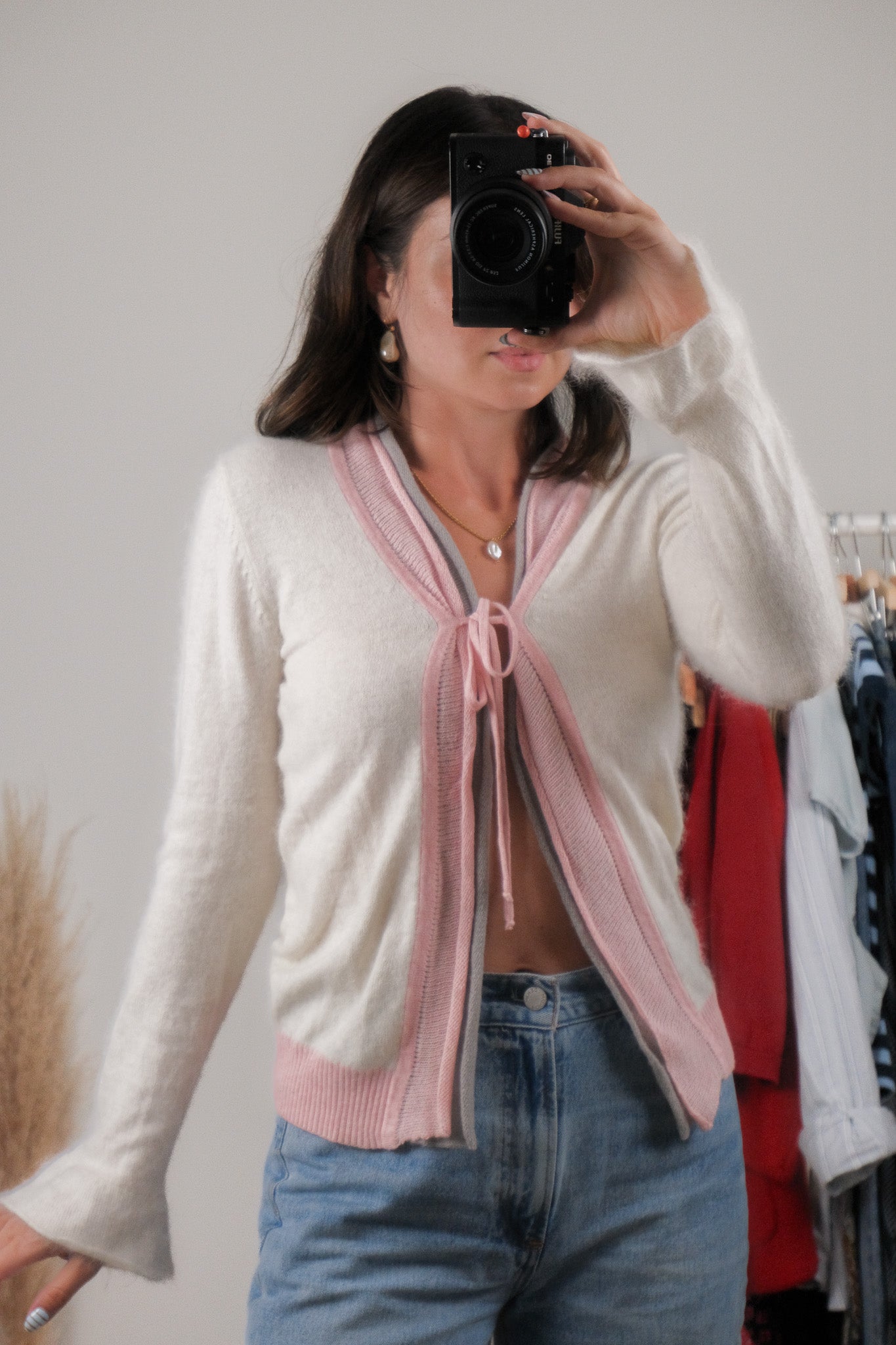 Vintage x Angora Tie-Cardigan (S)