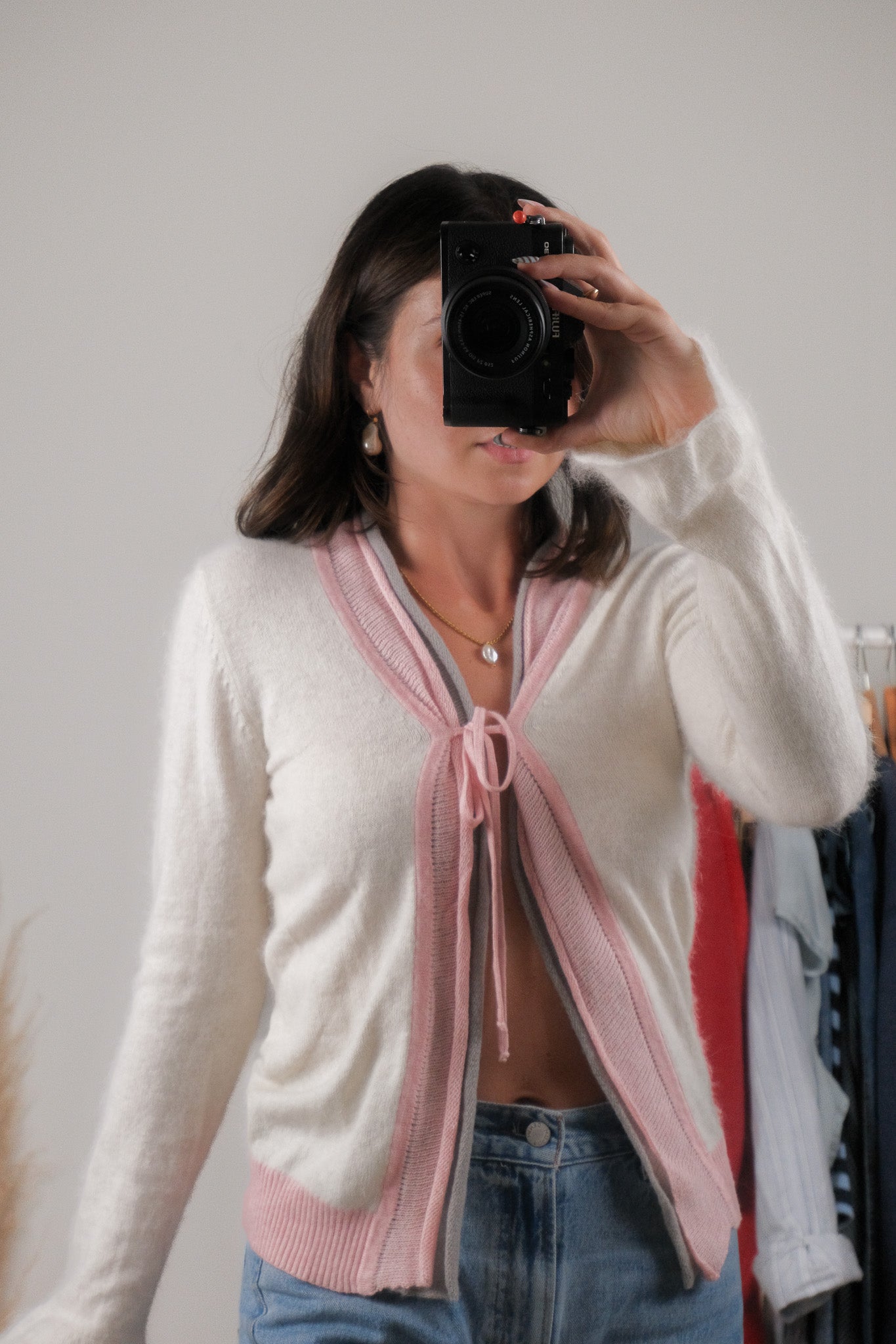 Vintage x Angora Tie-Cardigan (S)