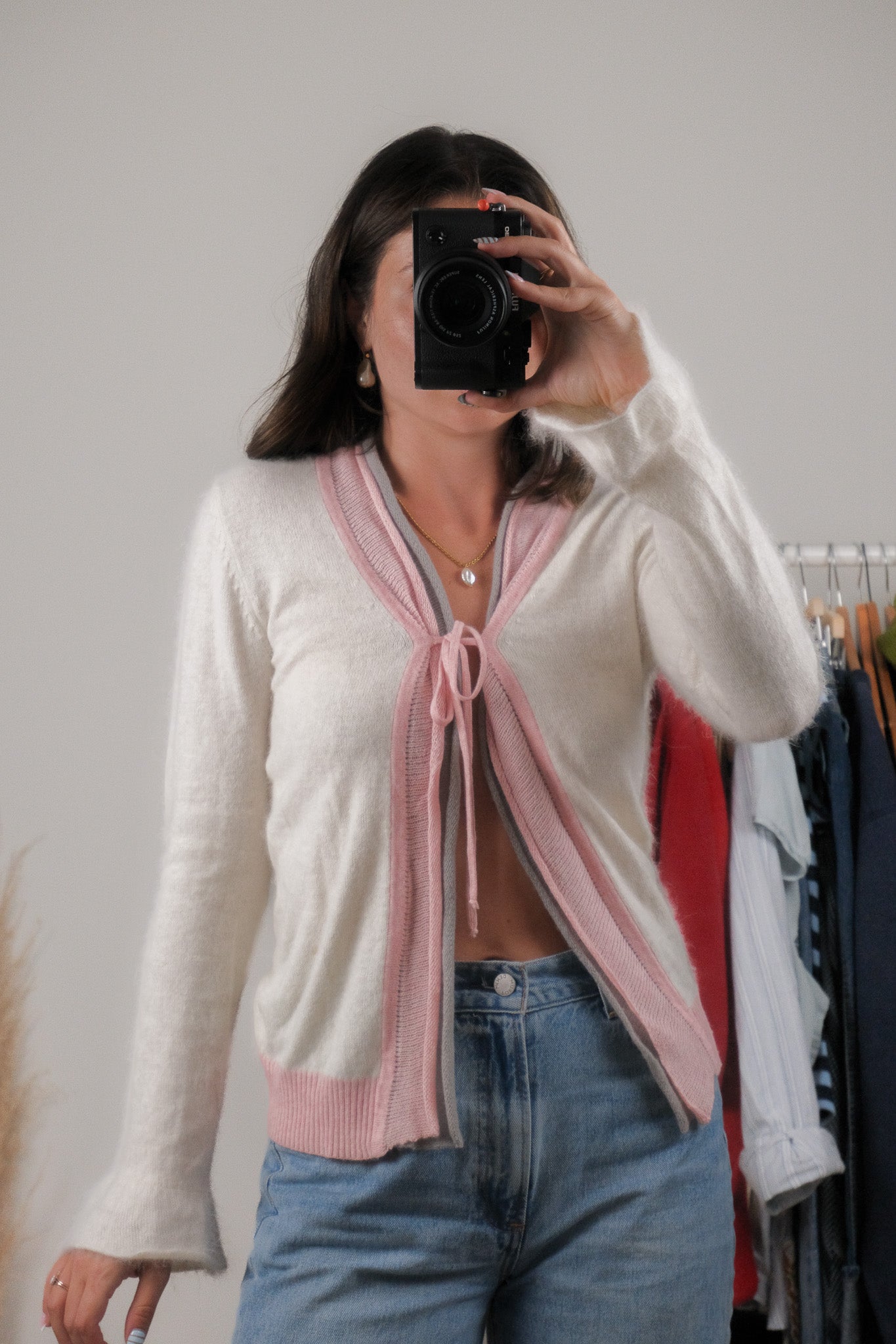 Vintage x Angora Tie-Cardigan (S)