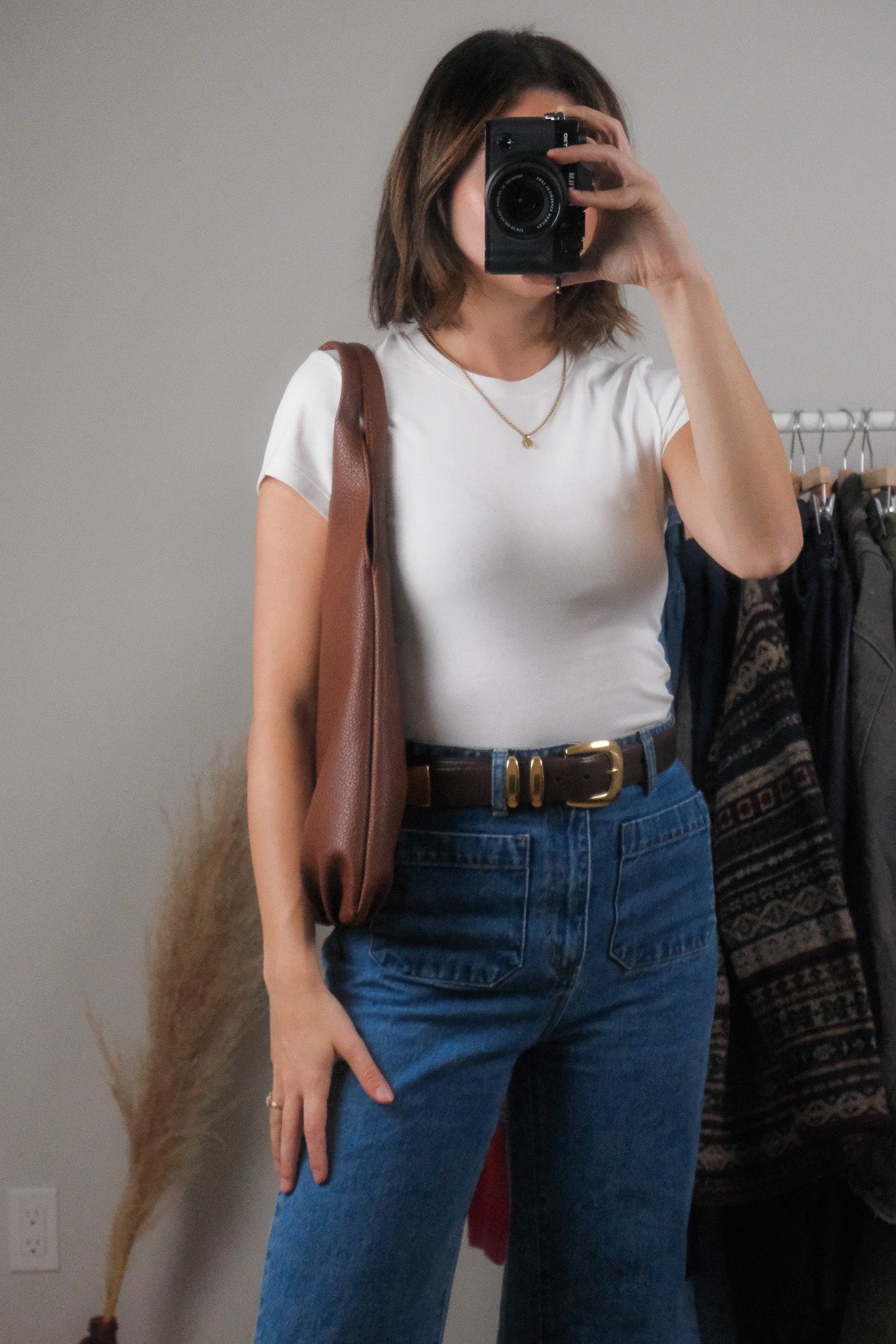 Modern x Faux Leather Hobo Bag