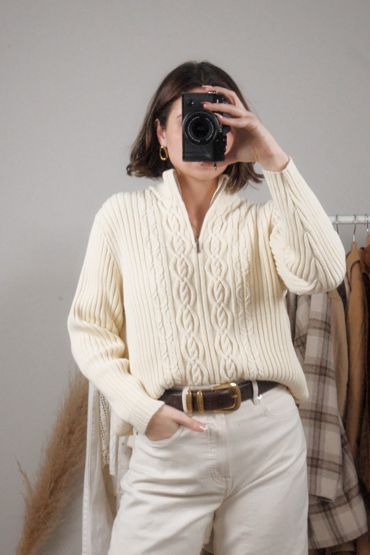 Vintage x Cotton Chunky Quater Zip (M/L)