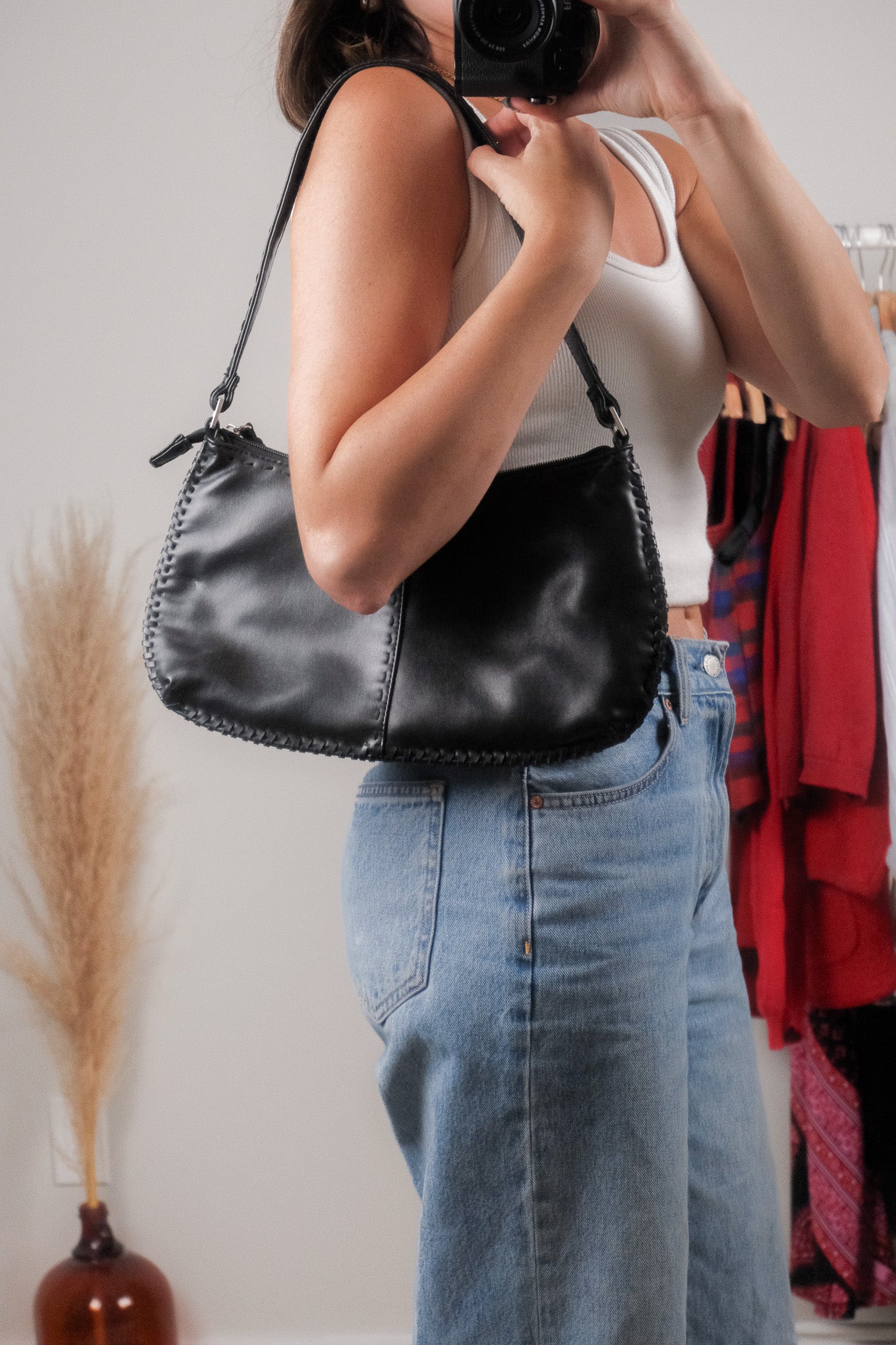 Vintage x Aldo x Leather Stitched Purse