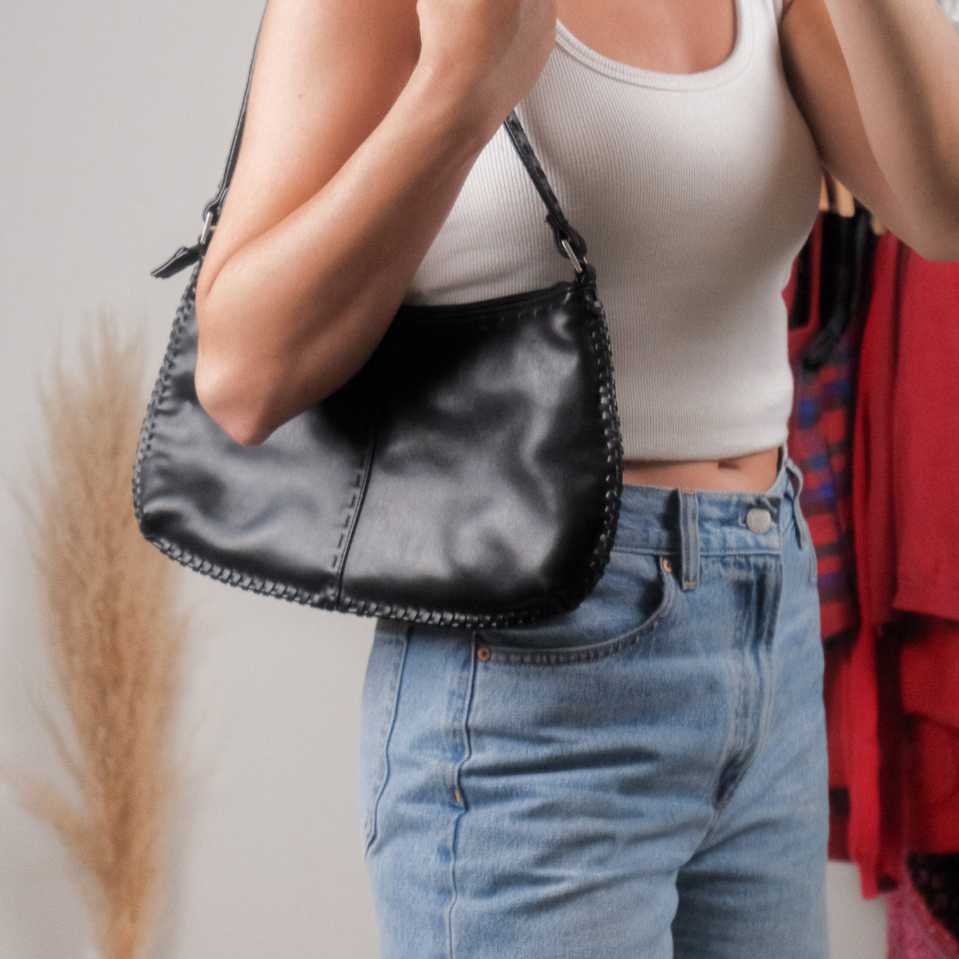 Vintage x Aldo x Leather Stitched Purse