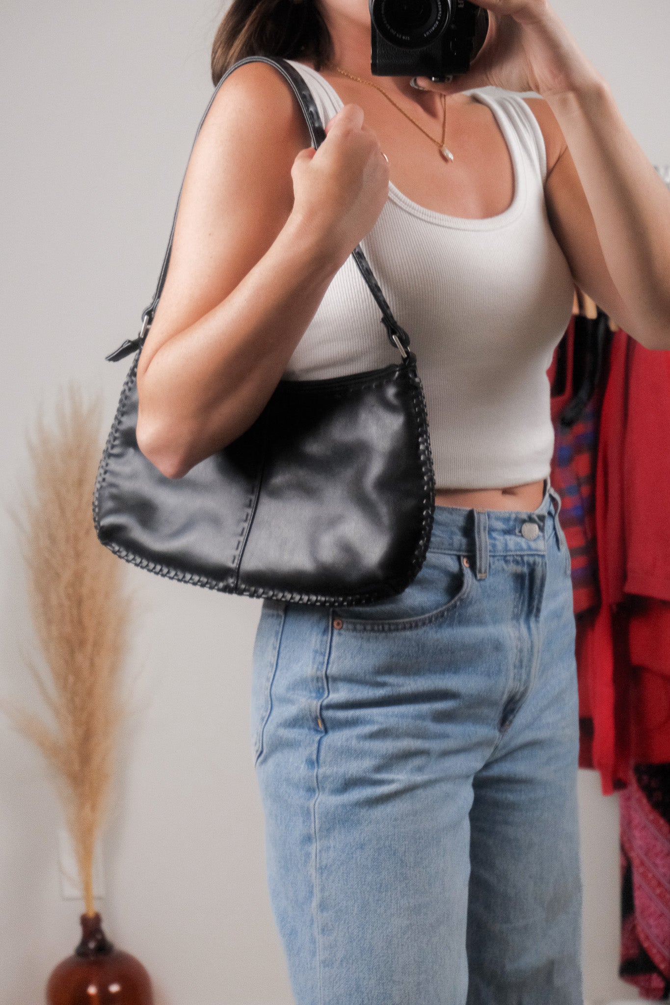 Vintage x Aldo x Leather Stitched Purse