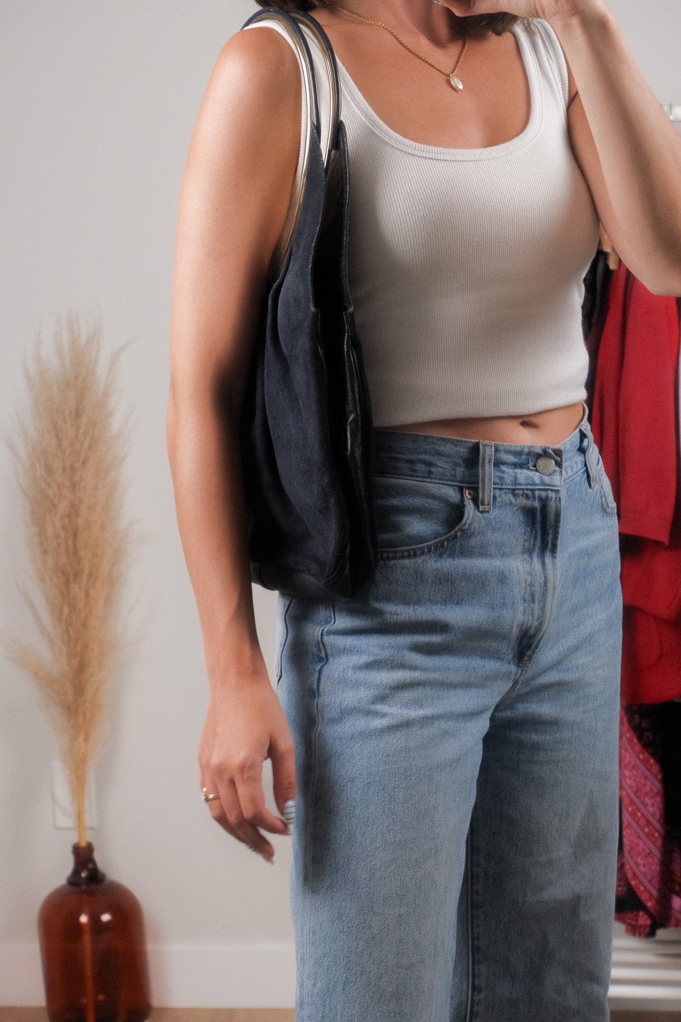 Vintage x Suede/Leather Shoulder Bag