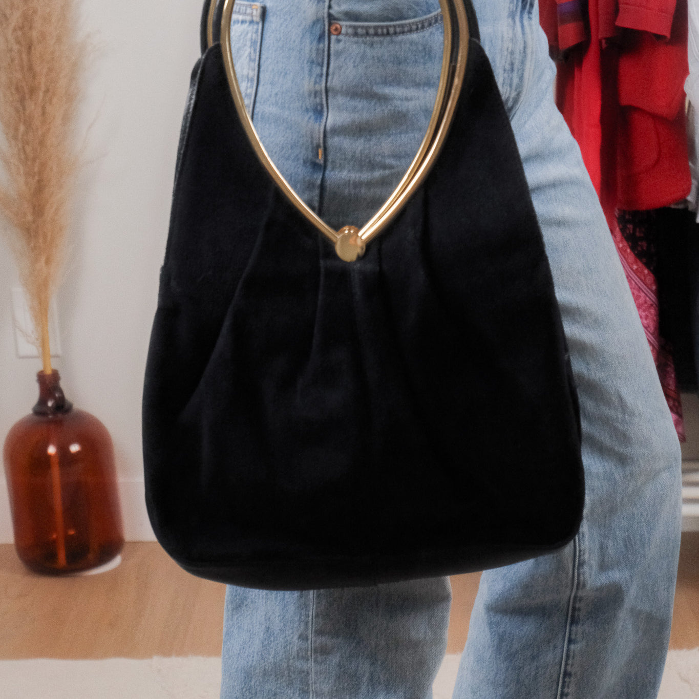 Vintage x Suede/Leather Shoulder Bag