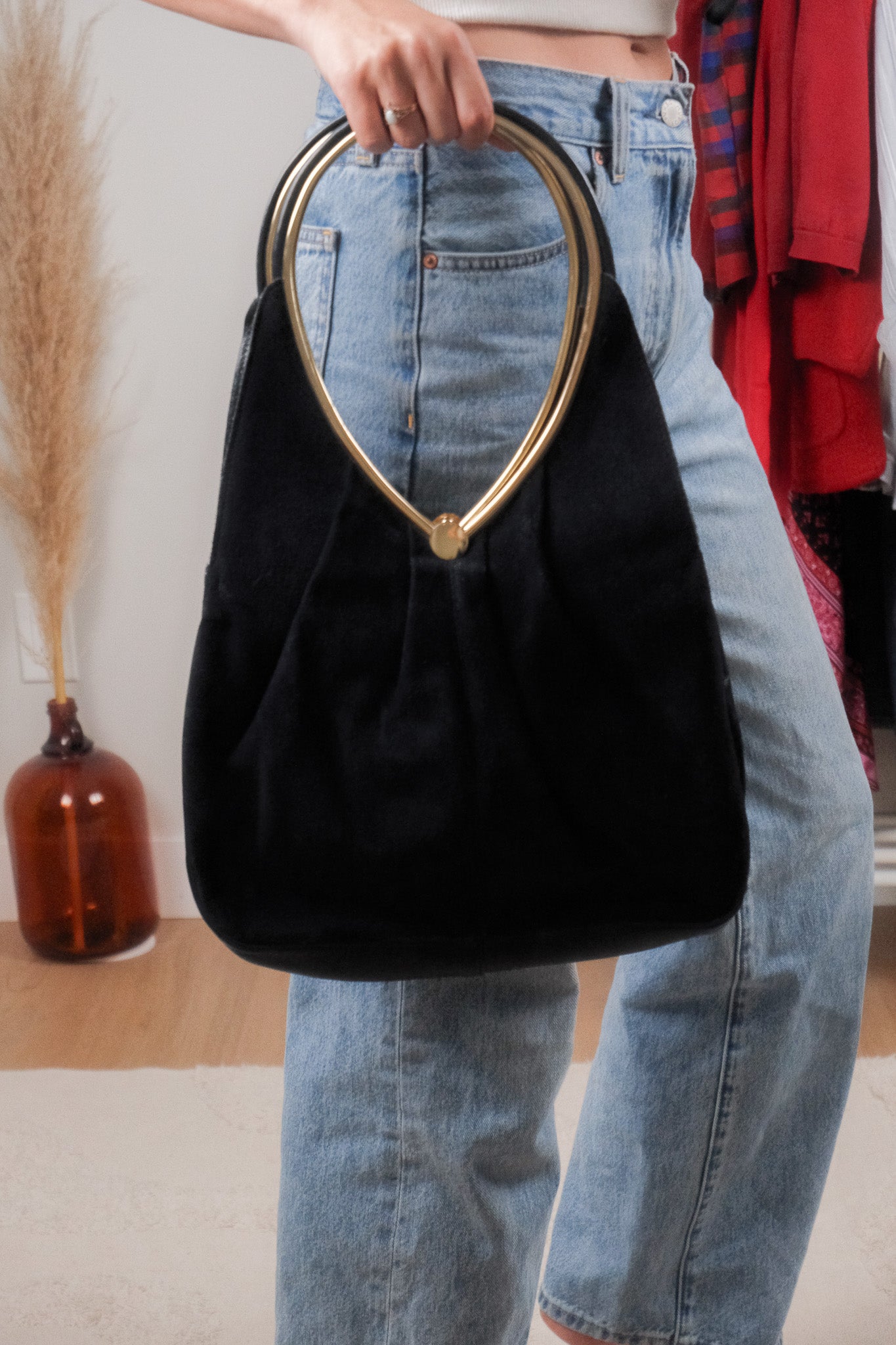 Vintage x Suede/Leather Shoulder Bag
