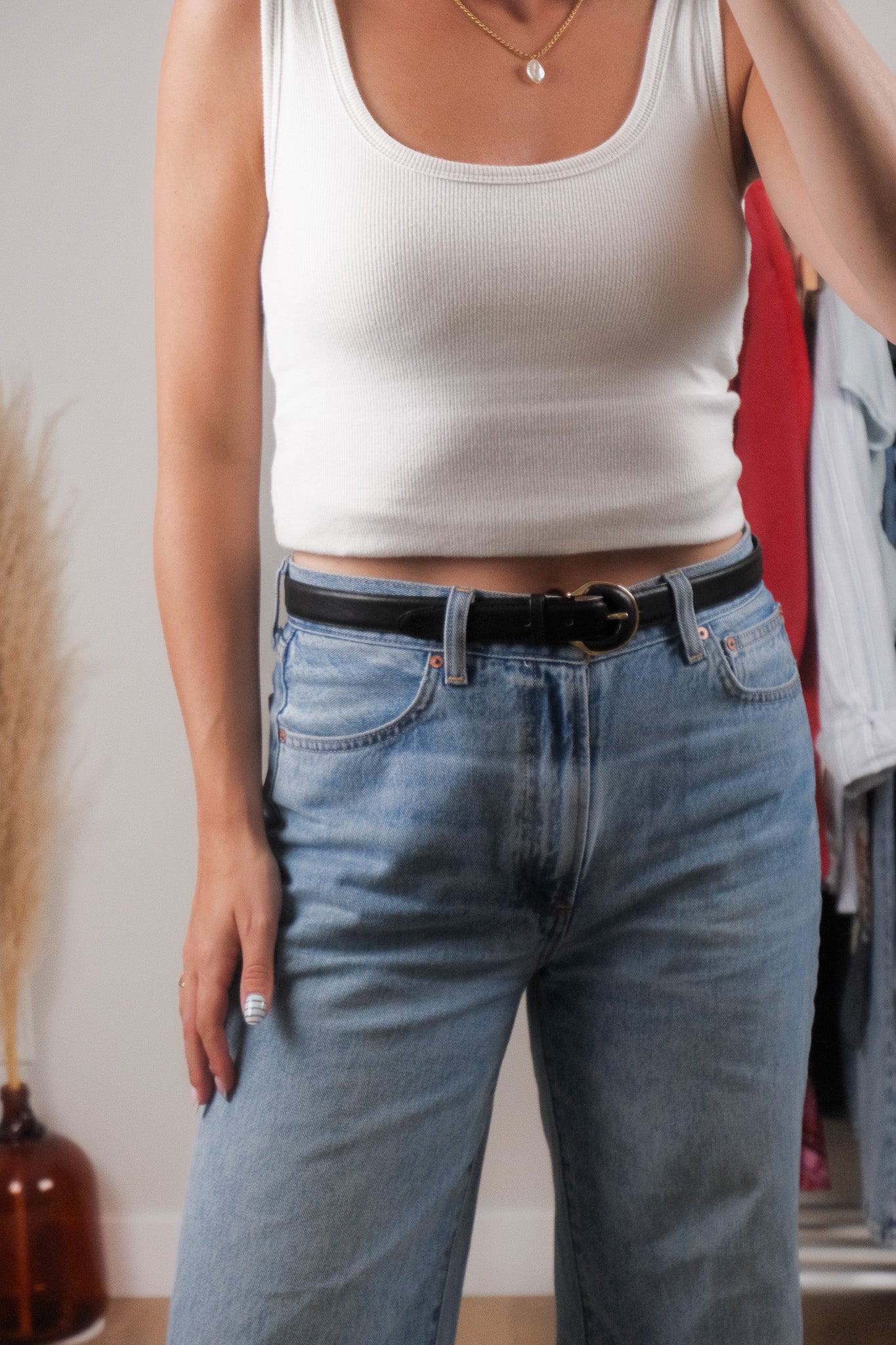 Vintage x Leather Belt (M)