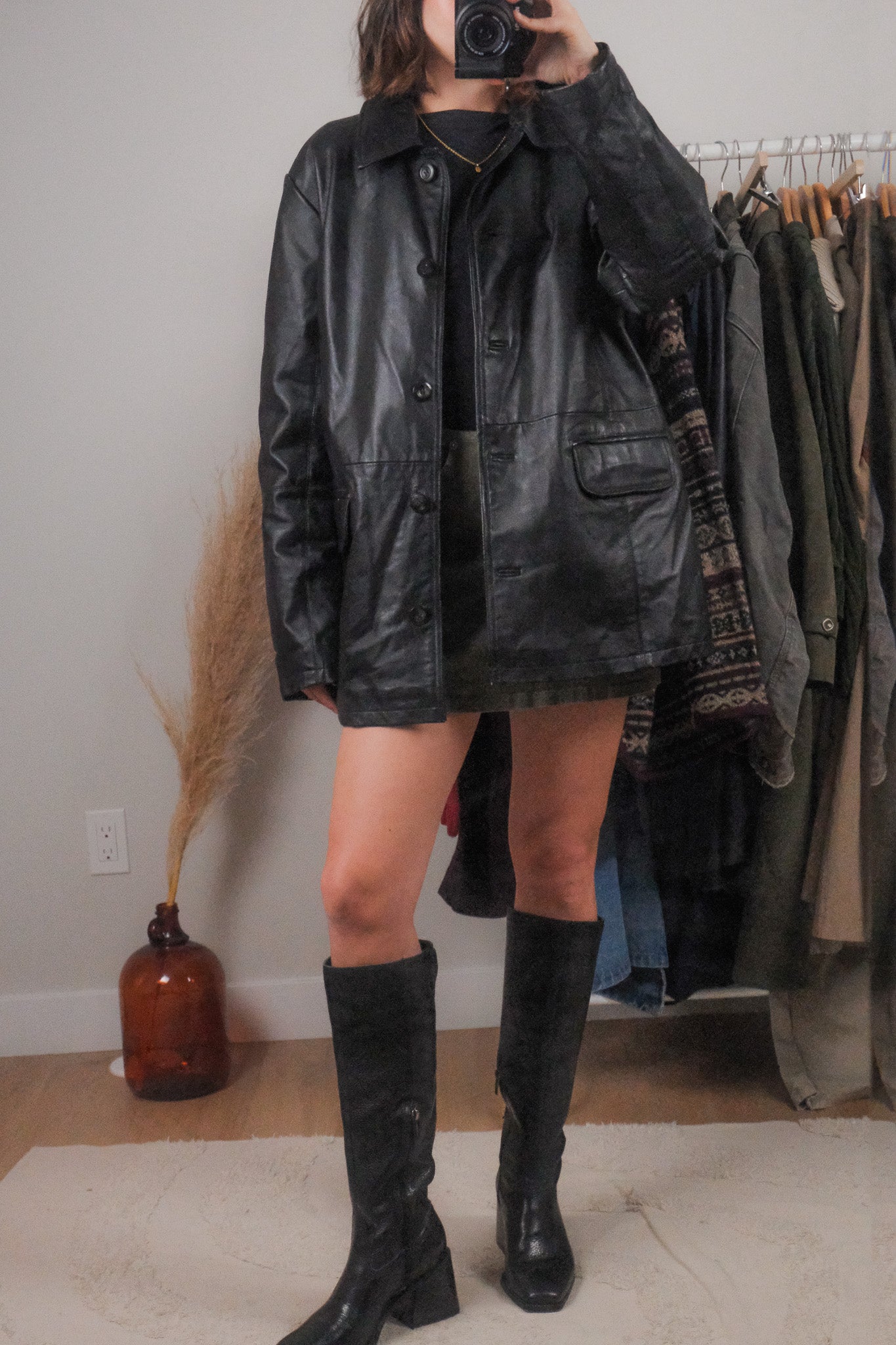 Vintage x Lined Leather Jacket (L/XL)