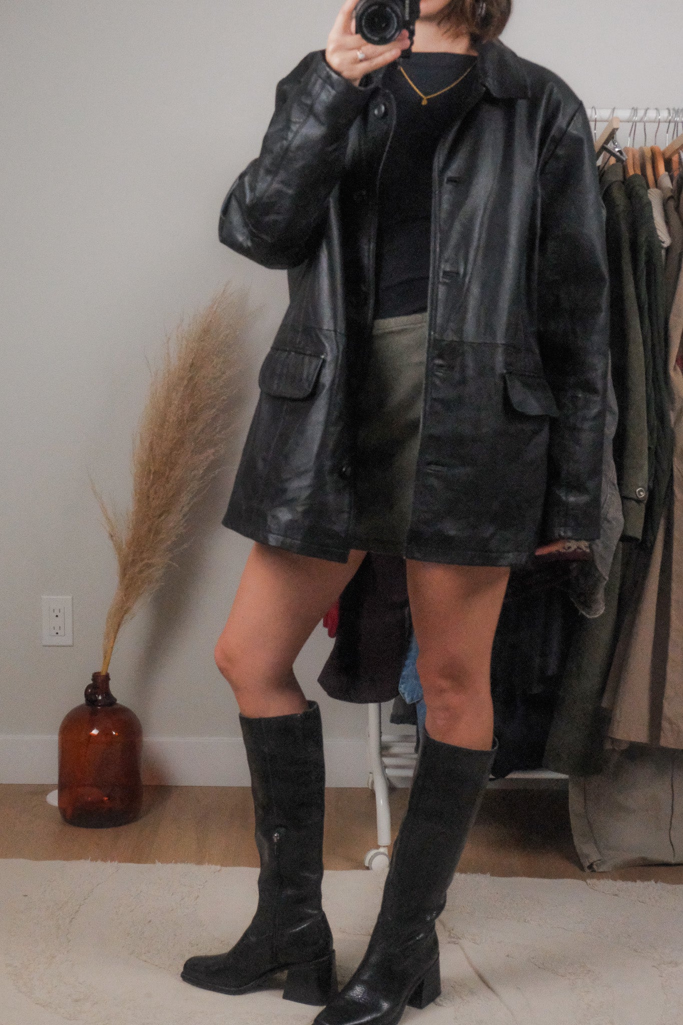 Vintage x Lined Leather Jacket (L/XL)