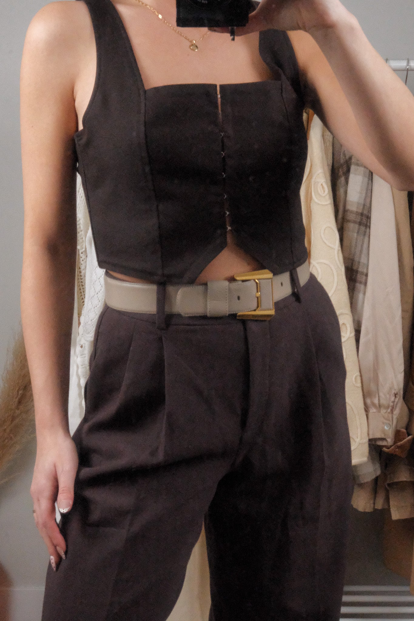 Vintage x Full Grain Leather Belt (S/M)