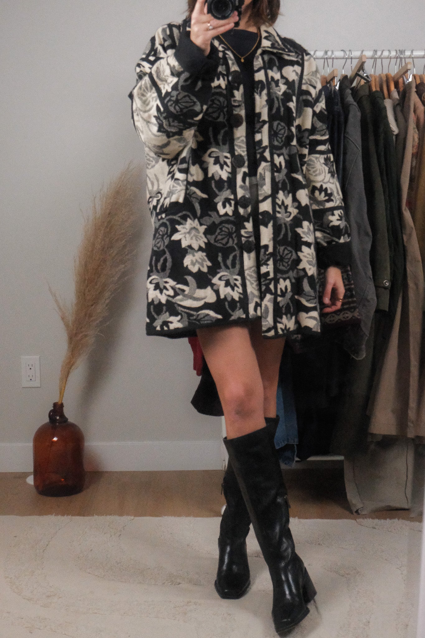 Vintage x Cotton Lined Tapestry Patterned Jacket (L)