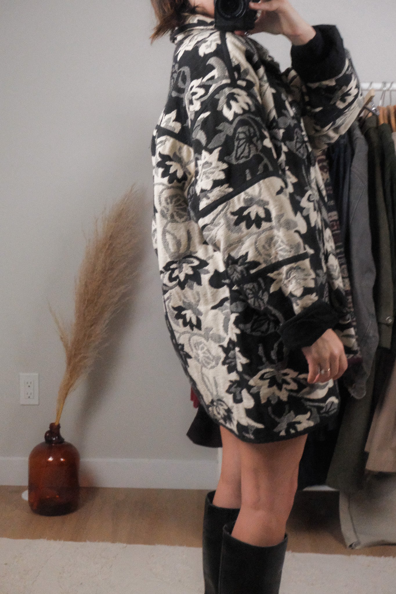 Vintage x Cotton Lined Tapestry Patterned Jacket (L)