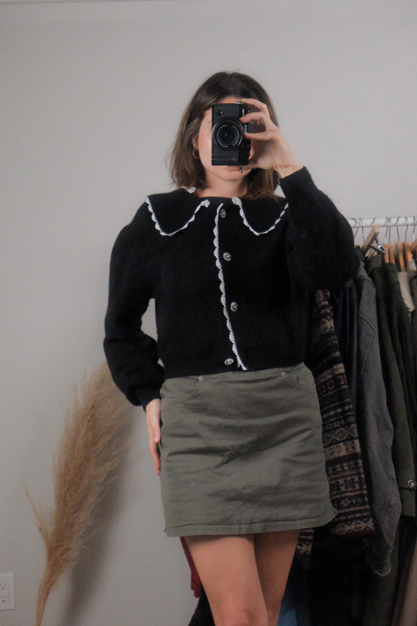 Modern x Wool Blend Collared Cardigan (S)