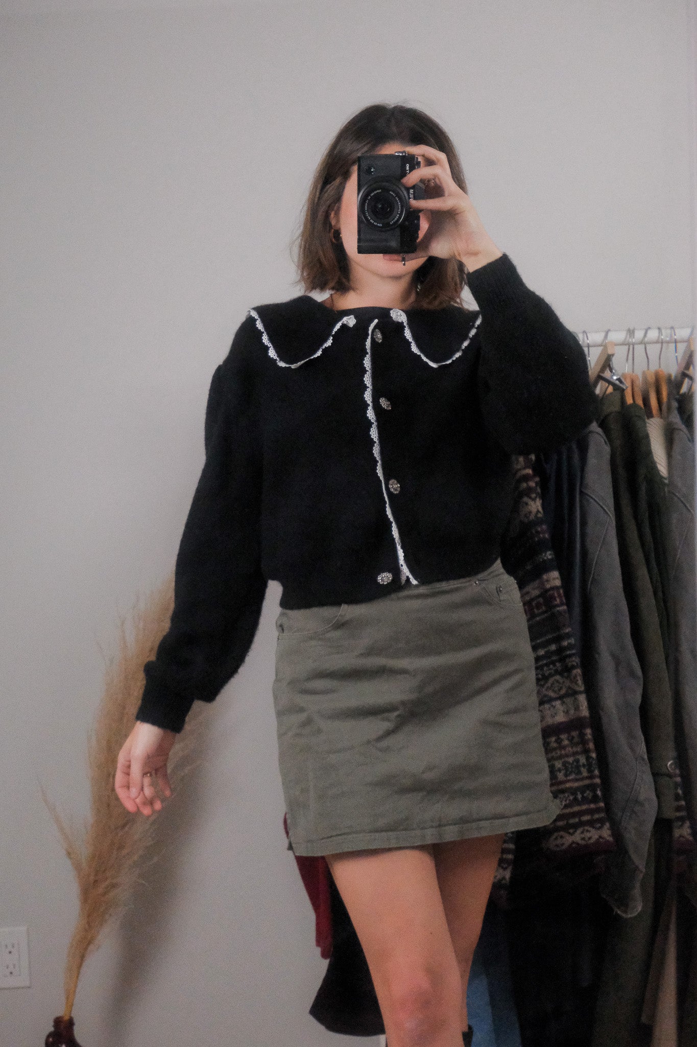 Modern x Wool Blend Collared Cardigan (S)