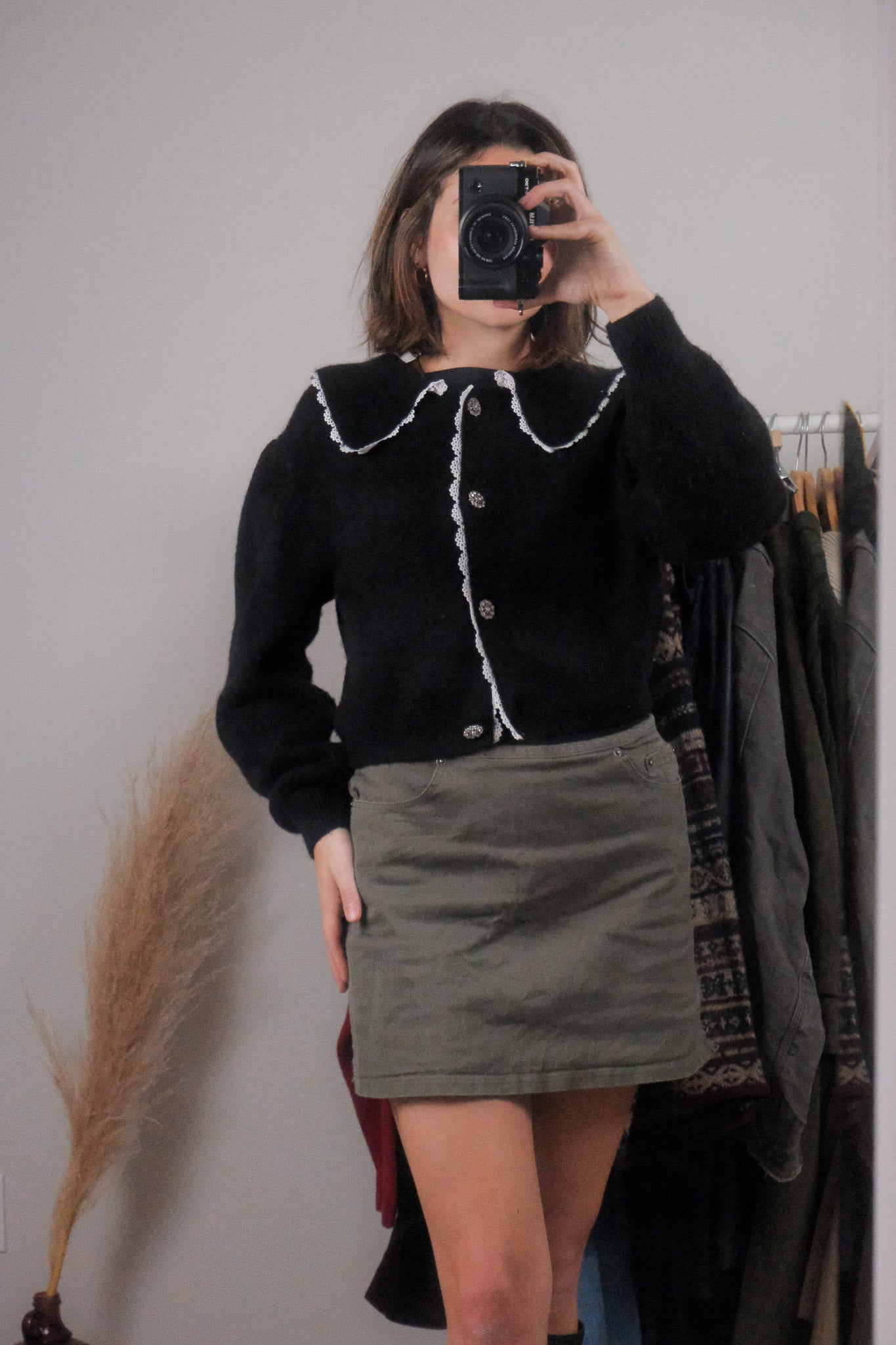 Modern x Wool Blend Collared Cardigan (S)