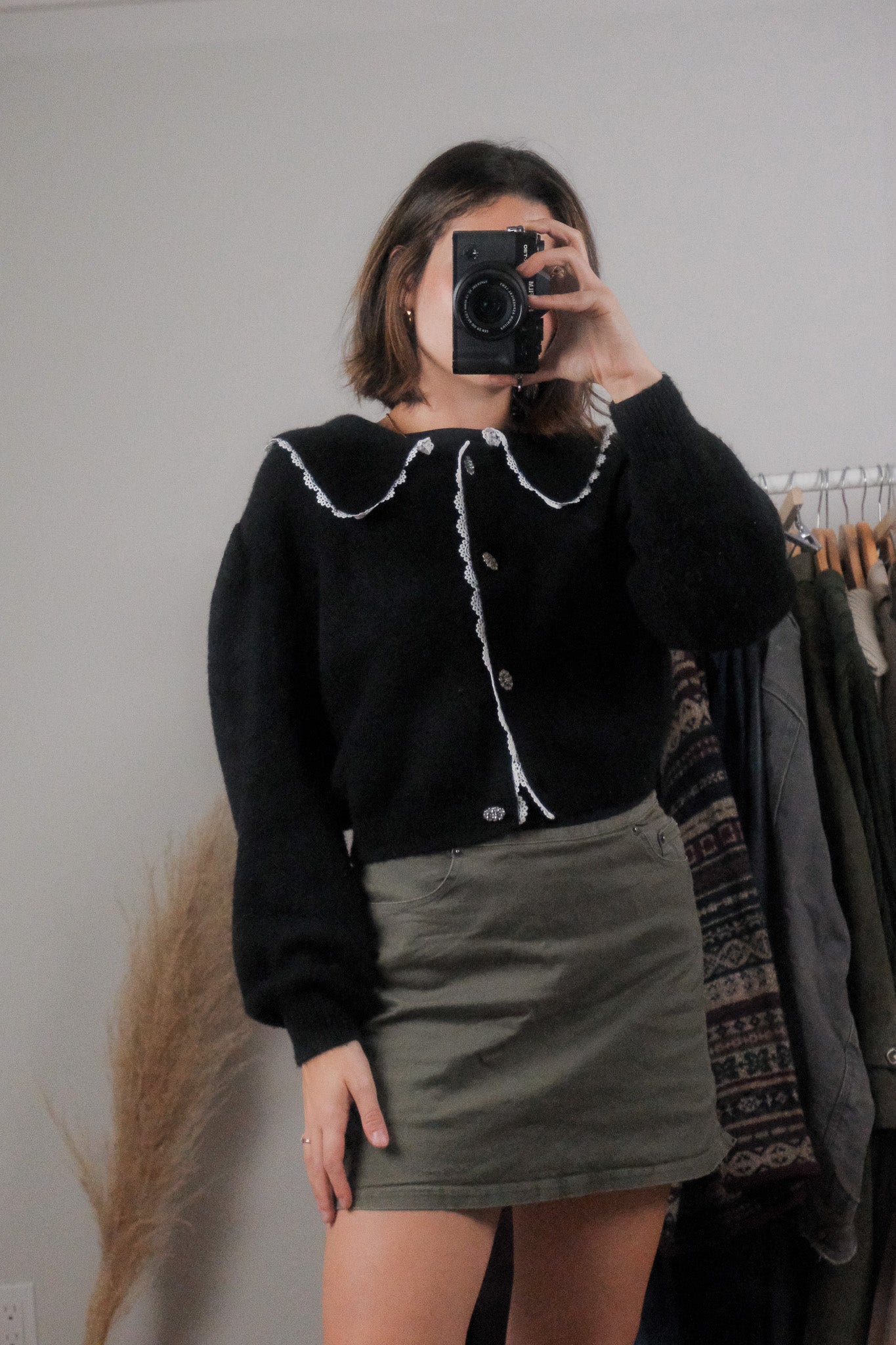 Modern x Wool Blend Collared Cardigan (S)