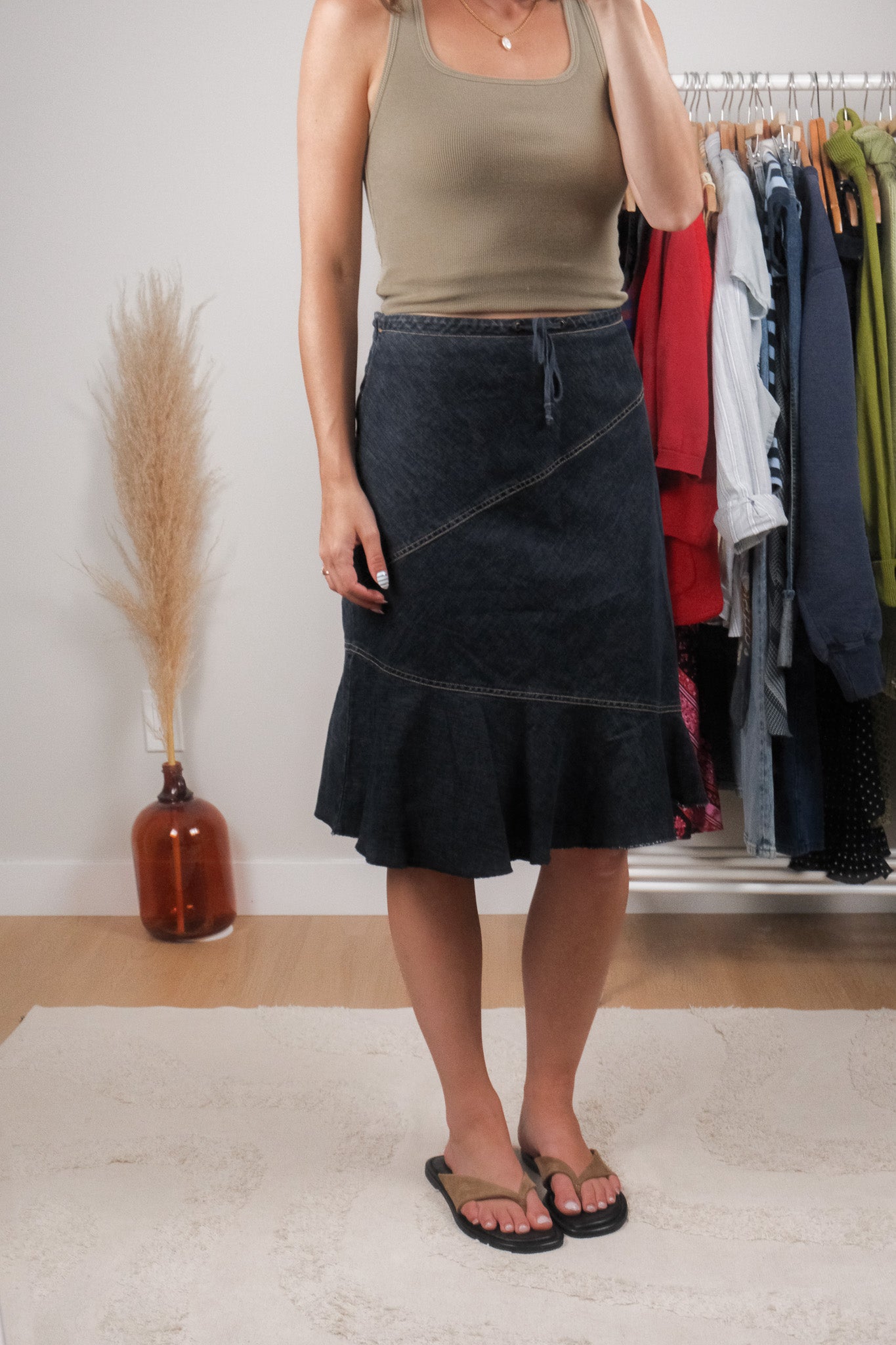 Vintage x Denim Midi Skirt (8)
