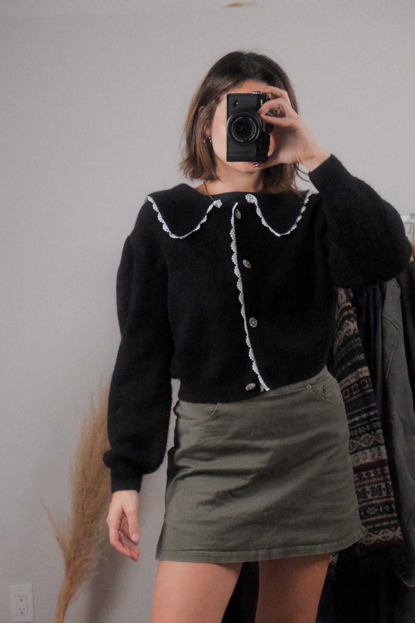 Modern x Wool Blend Collared Cardigan (S)