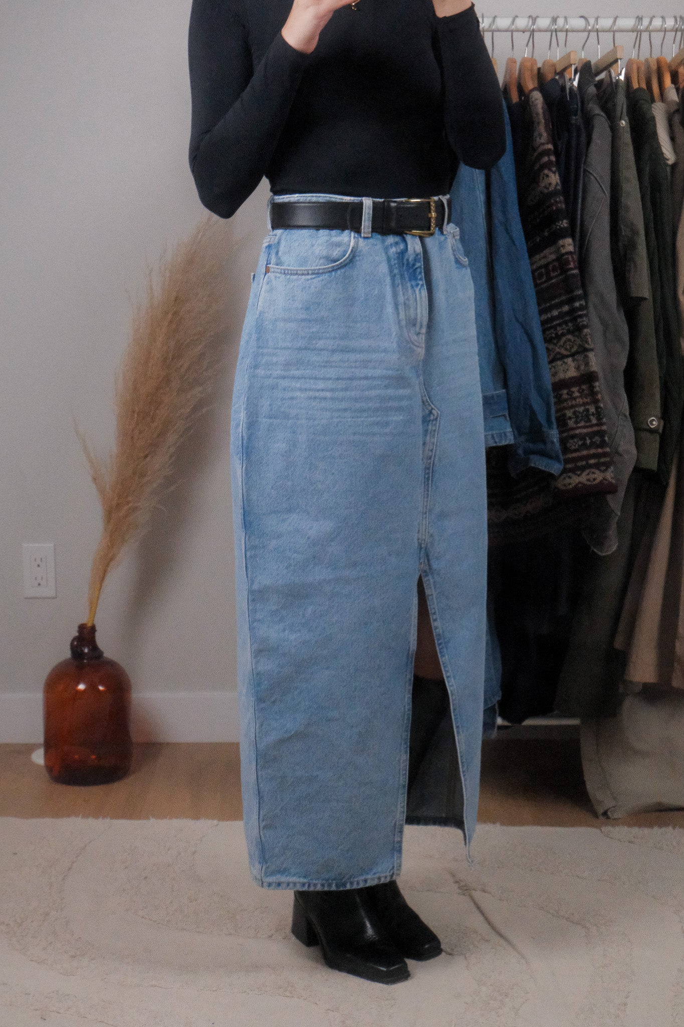 Modern x Denim Maxi Skirt (L)