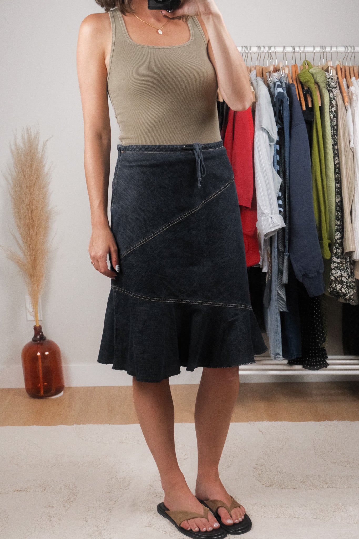 Vintage x Denim Midi Skirt (8)