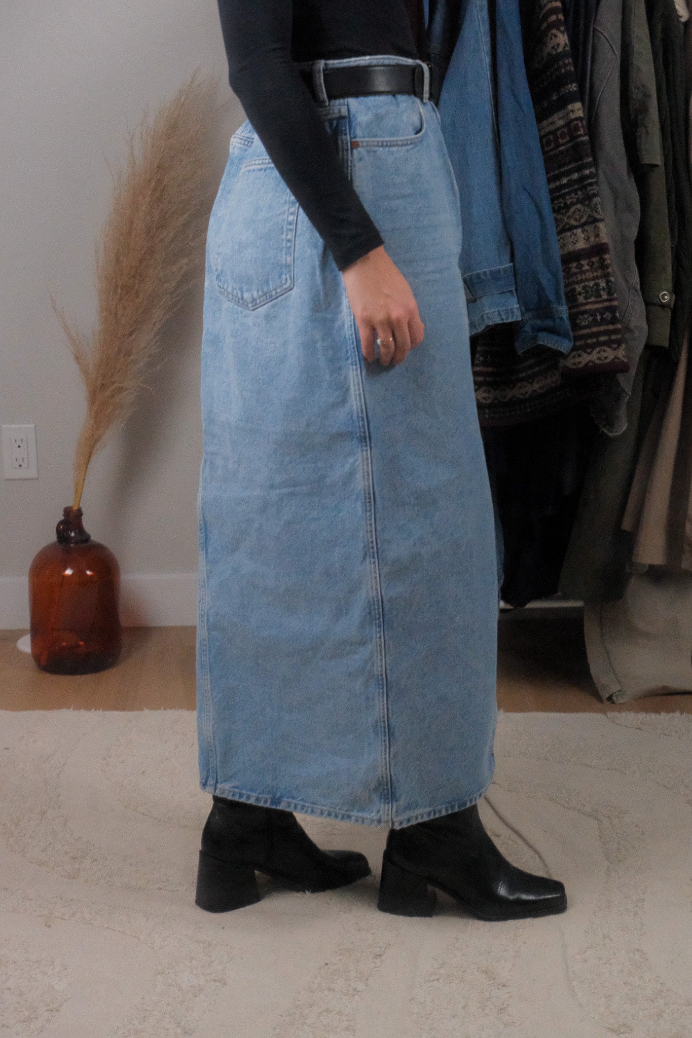 Modern x Denim Maxi Skirt (L)