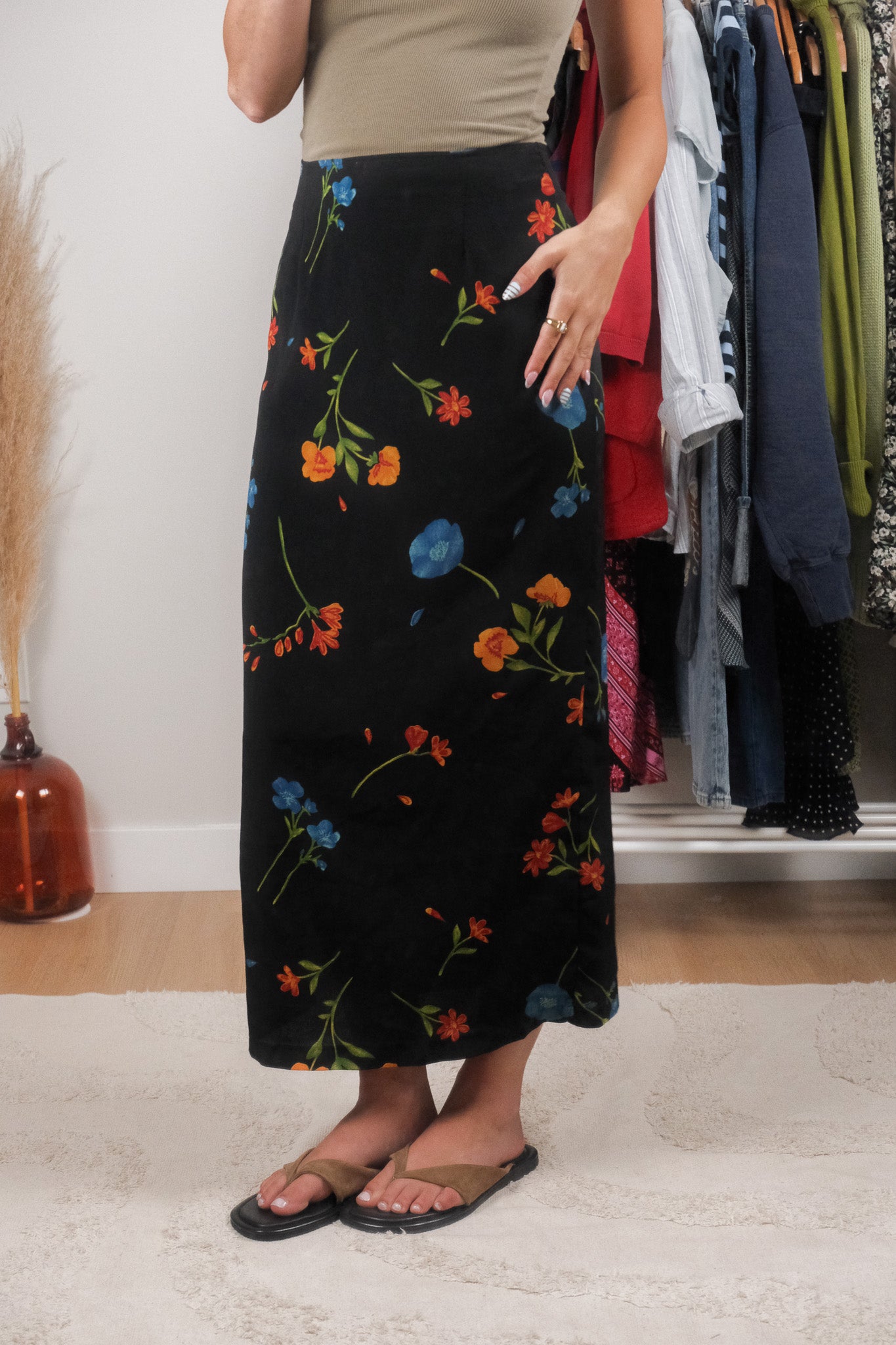 Made in Canada x Vintage x Floral Maxi Skirt (6)