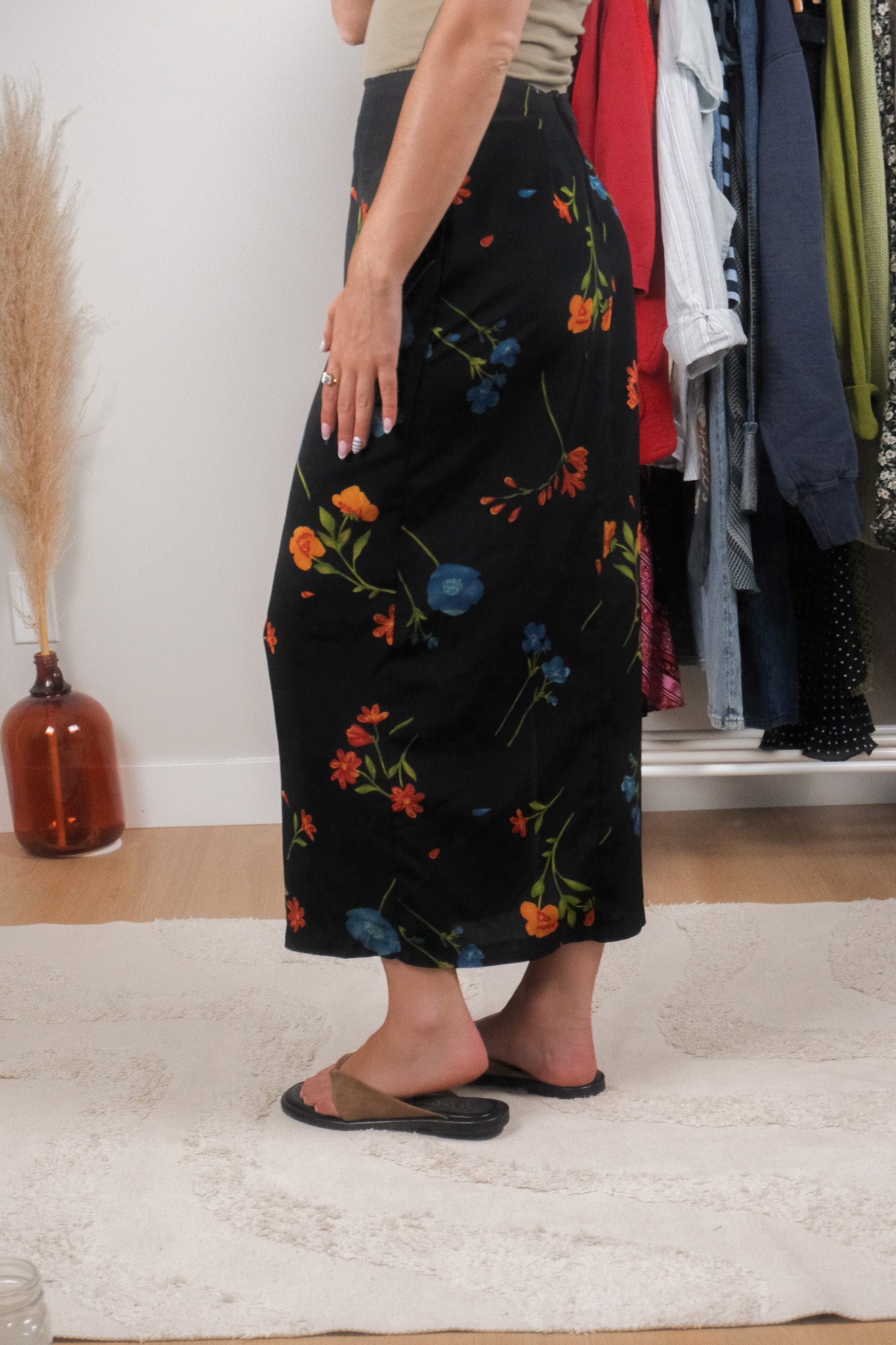 Made in Canada x Vintage x Floral Maxi Skirt (6)