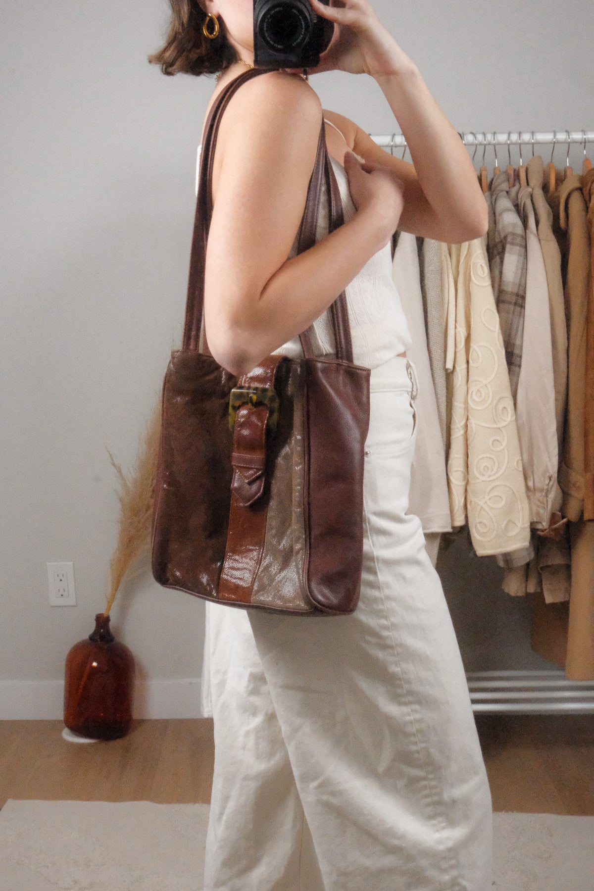 Vintage x Leather x Buckle Purse