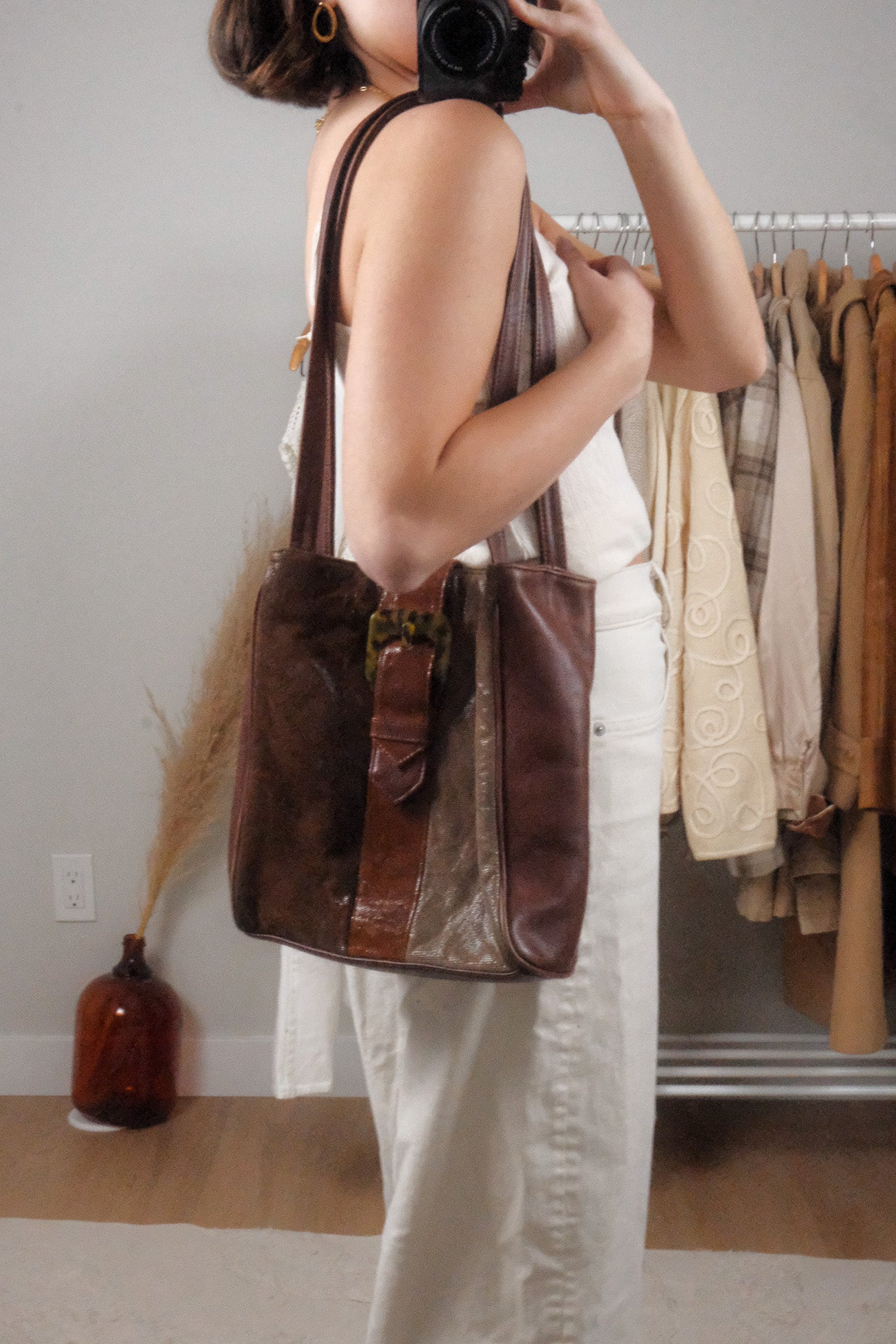 Vintage x Leather x Buckle Purse