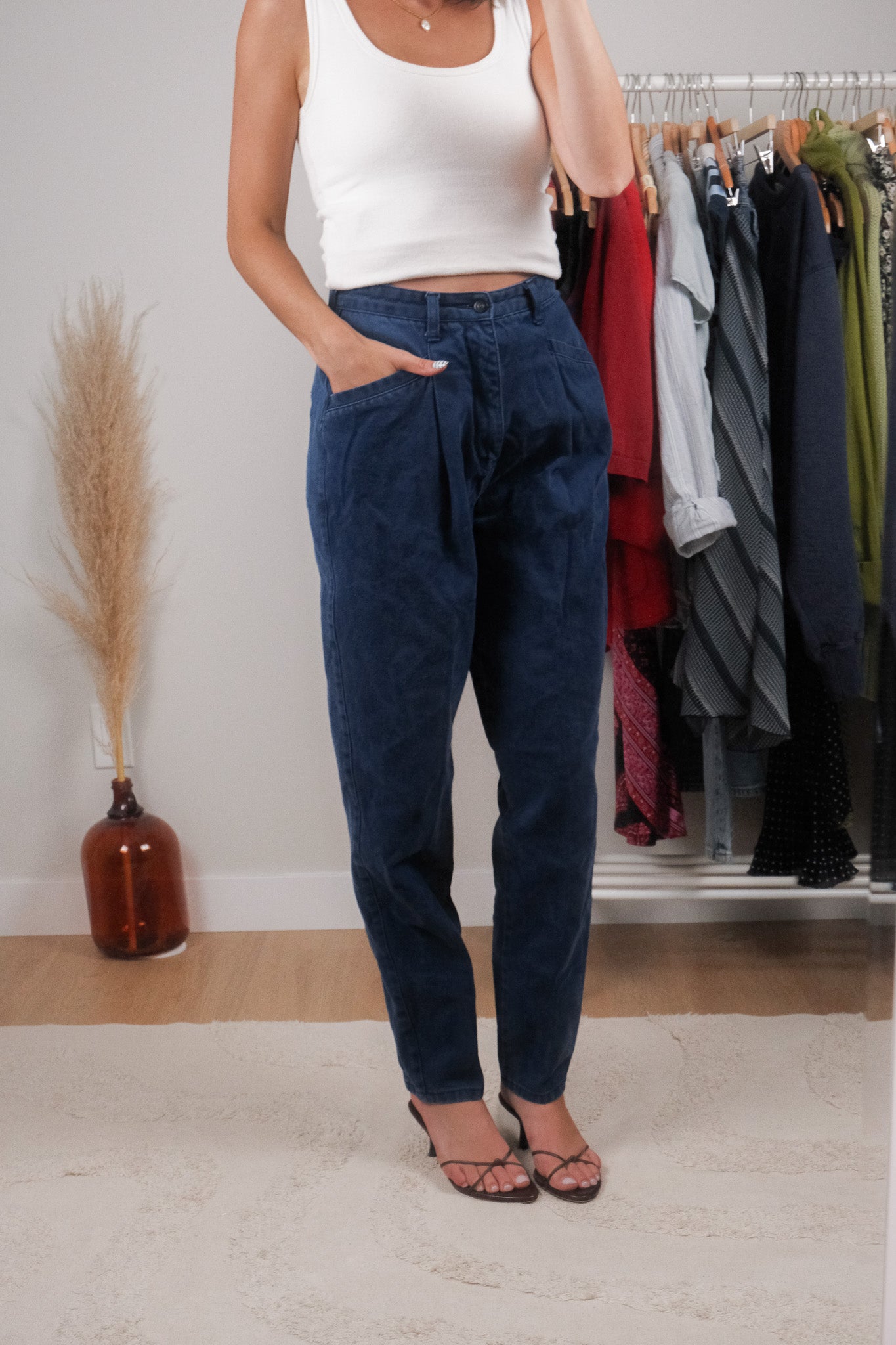 Vintage x Cotton Pleated Pants (4)