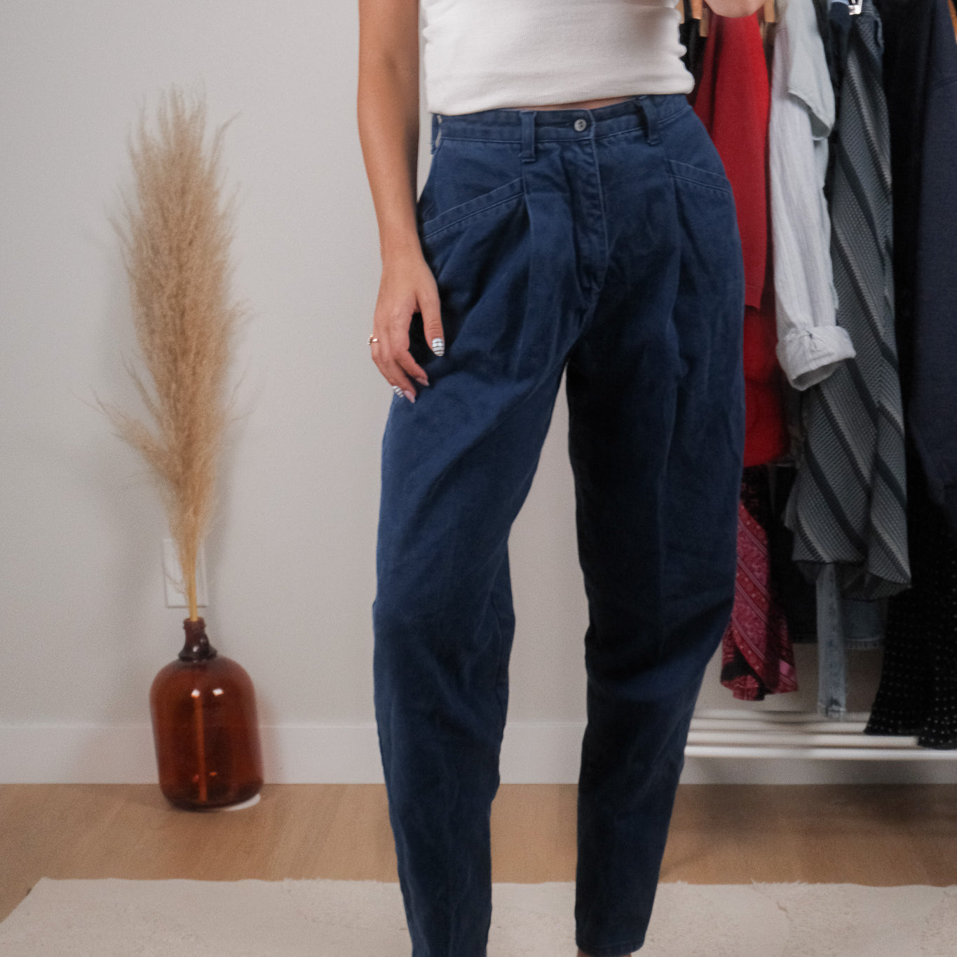 Vintage x Cotton Pleated Pants (4)