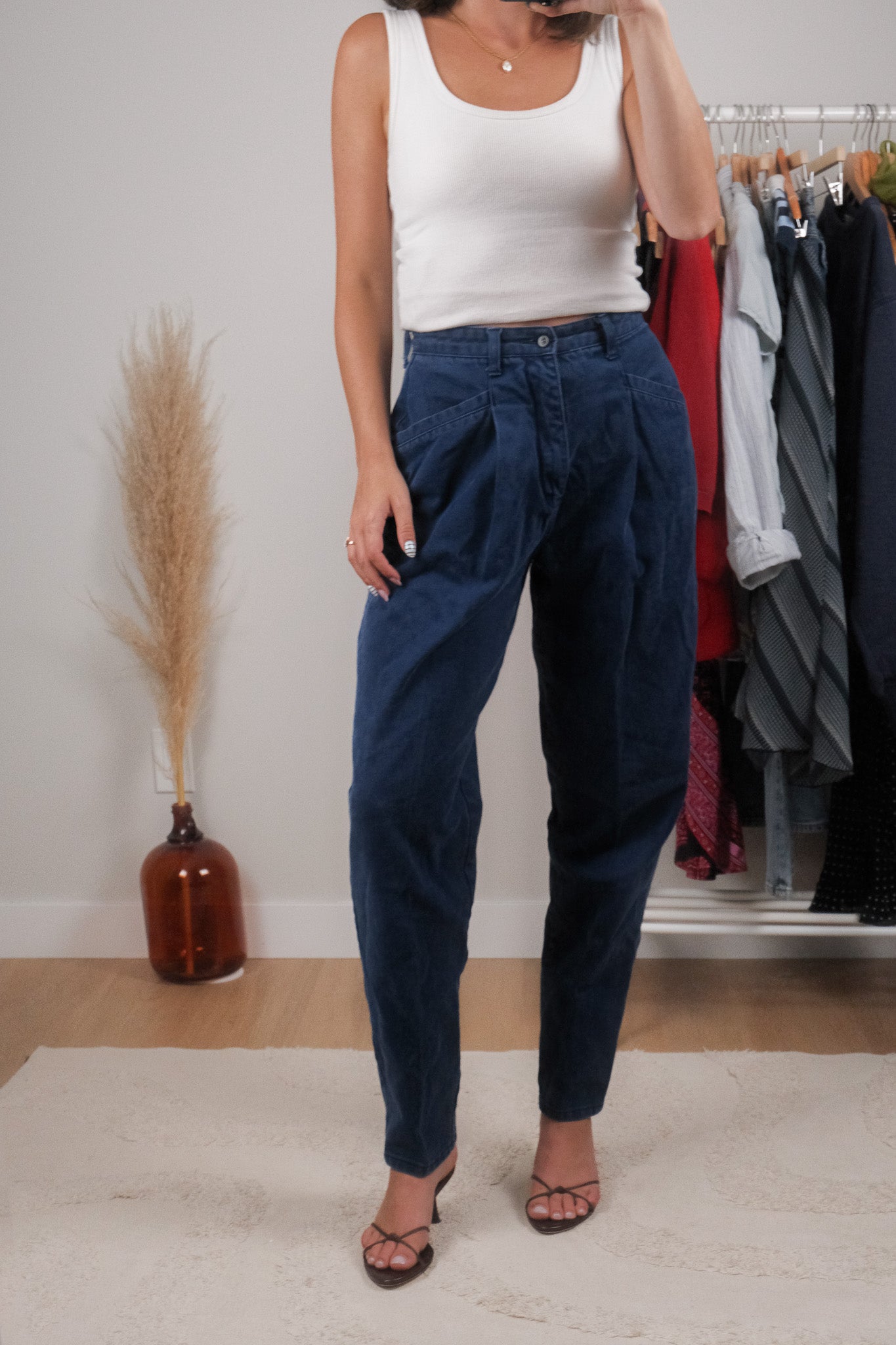 Vintage x Cotton Pleated Pants (4)