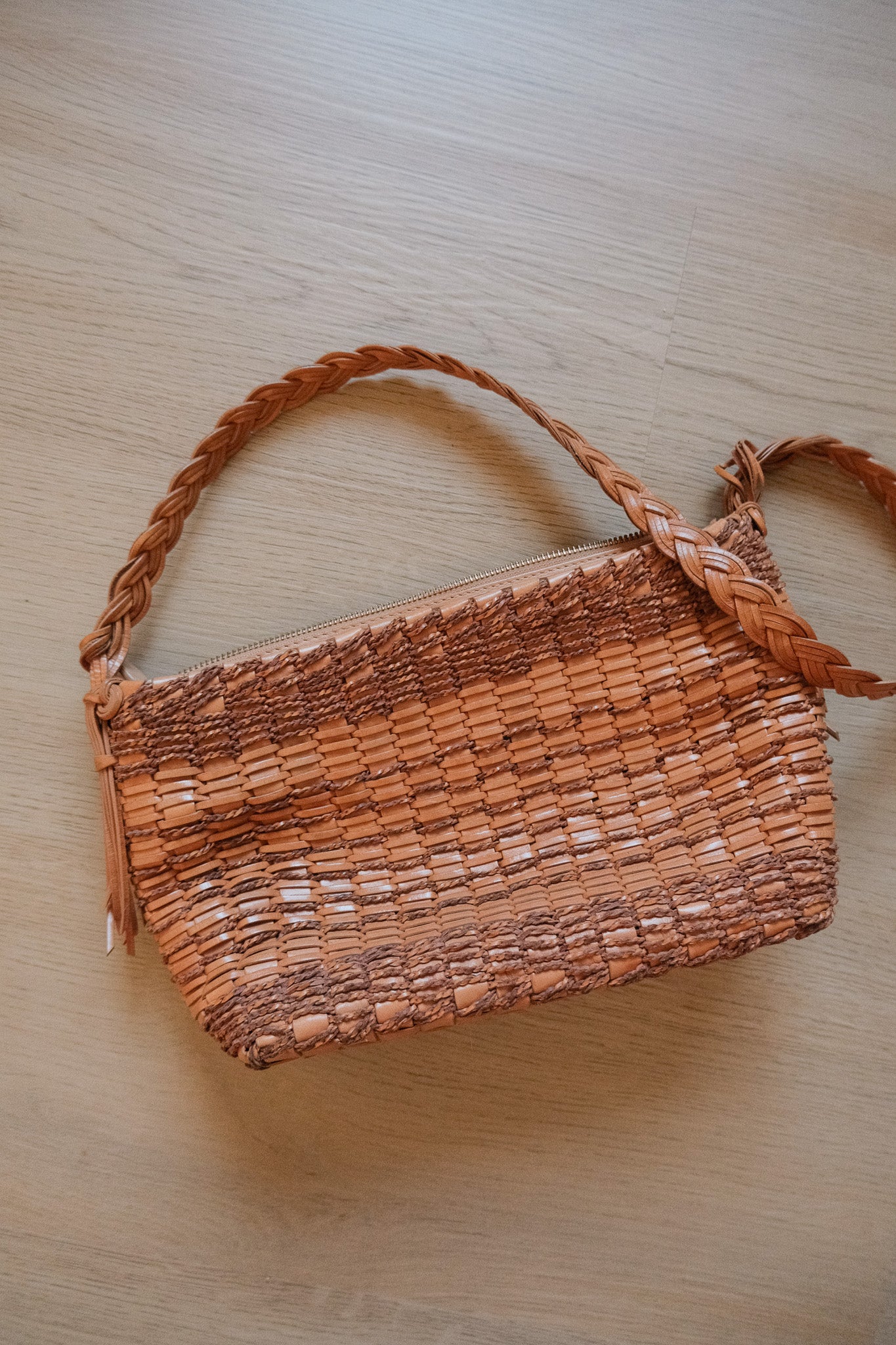 Vintage x Leather Woven Purse