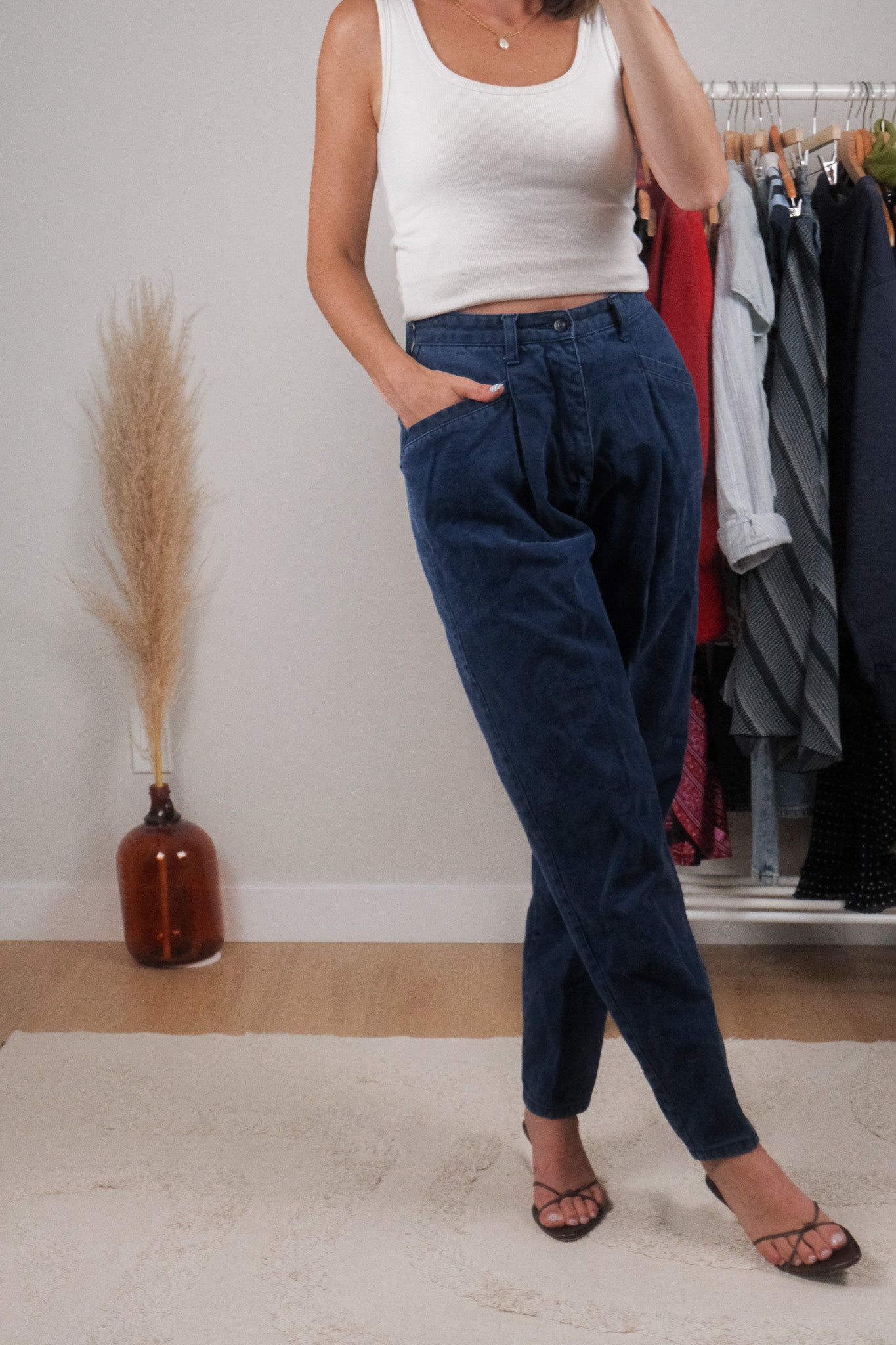 Vintage x Cotton Pleated Pants (4)