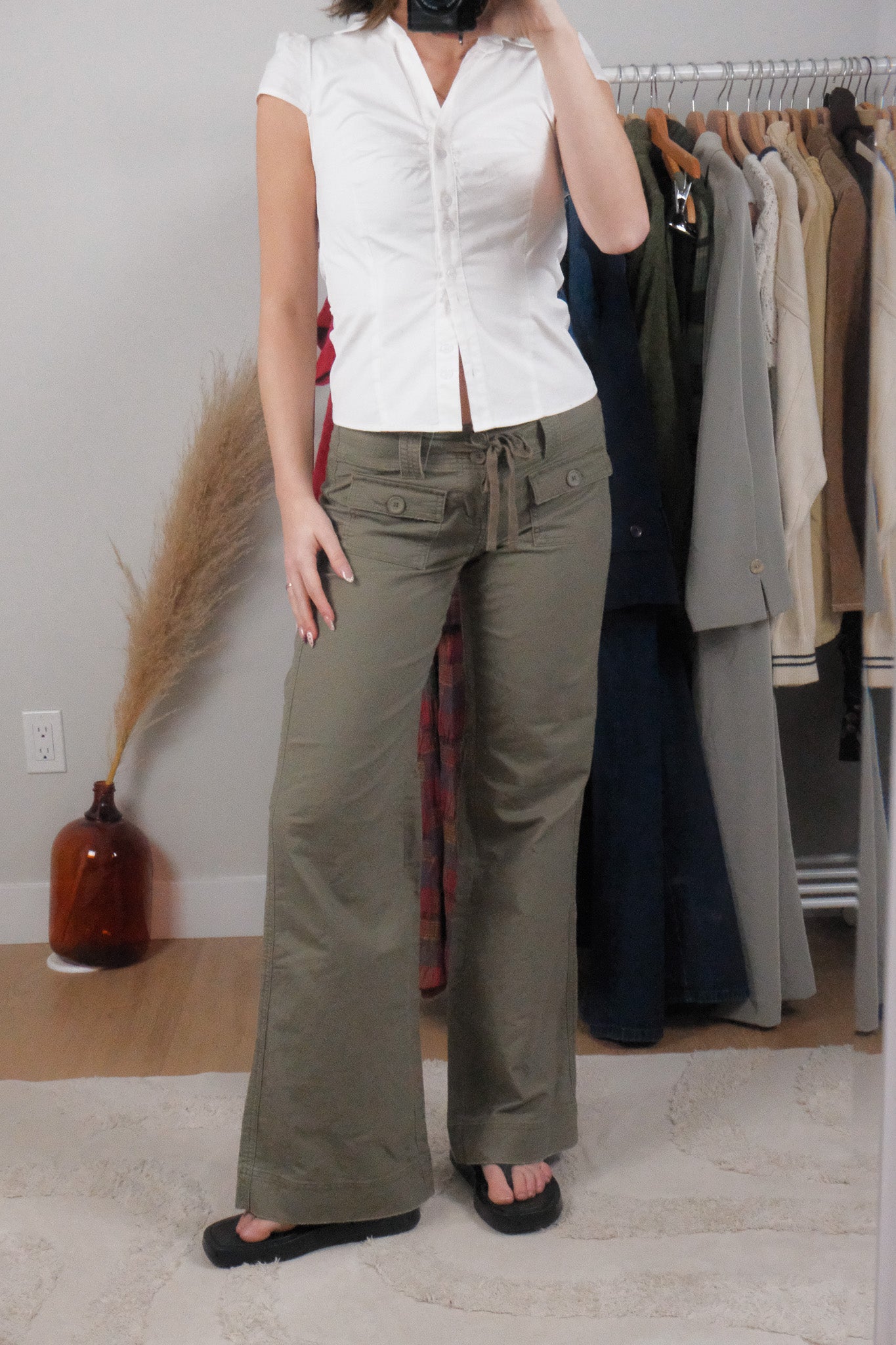 Vintage x Deadstock x Cotton Low-Rise Cargo Pants (4)