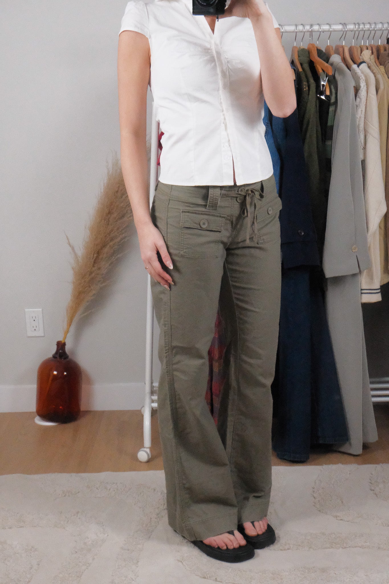 Vintage x Deadstock x Cotton Low-Rise Cargo Pants (4)