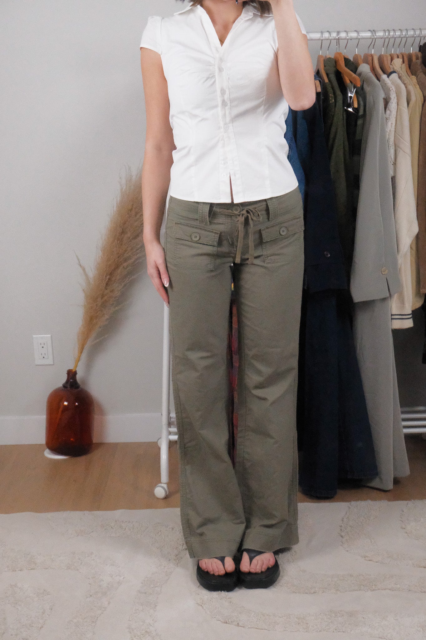 Vintage x Deadstock x Cotton Low-Rise Cargo Pants (4)