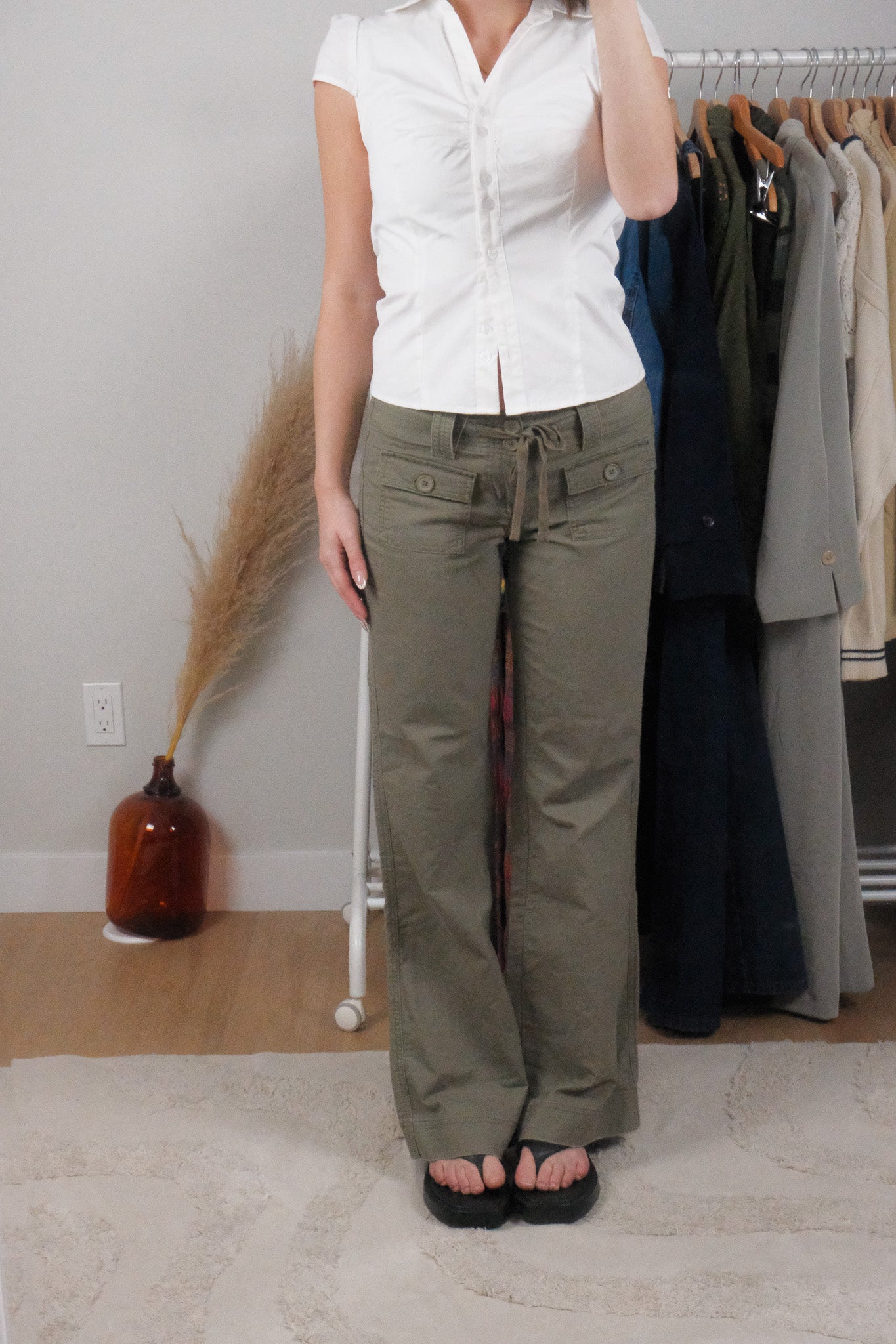 Vintage x Deadstock x Cotton Low-Rise Cargo Pants (4)