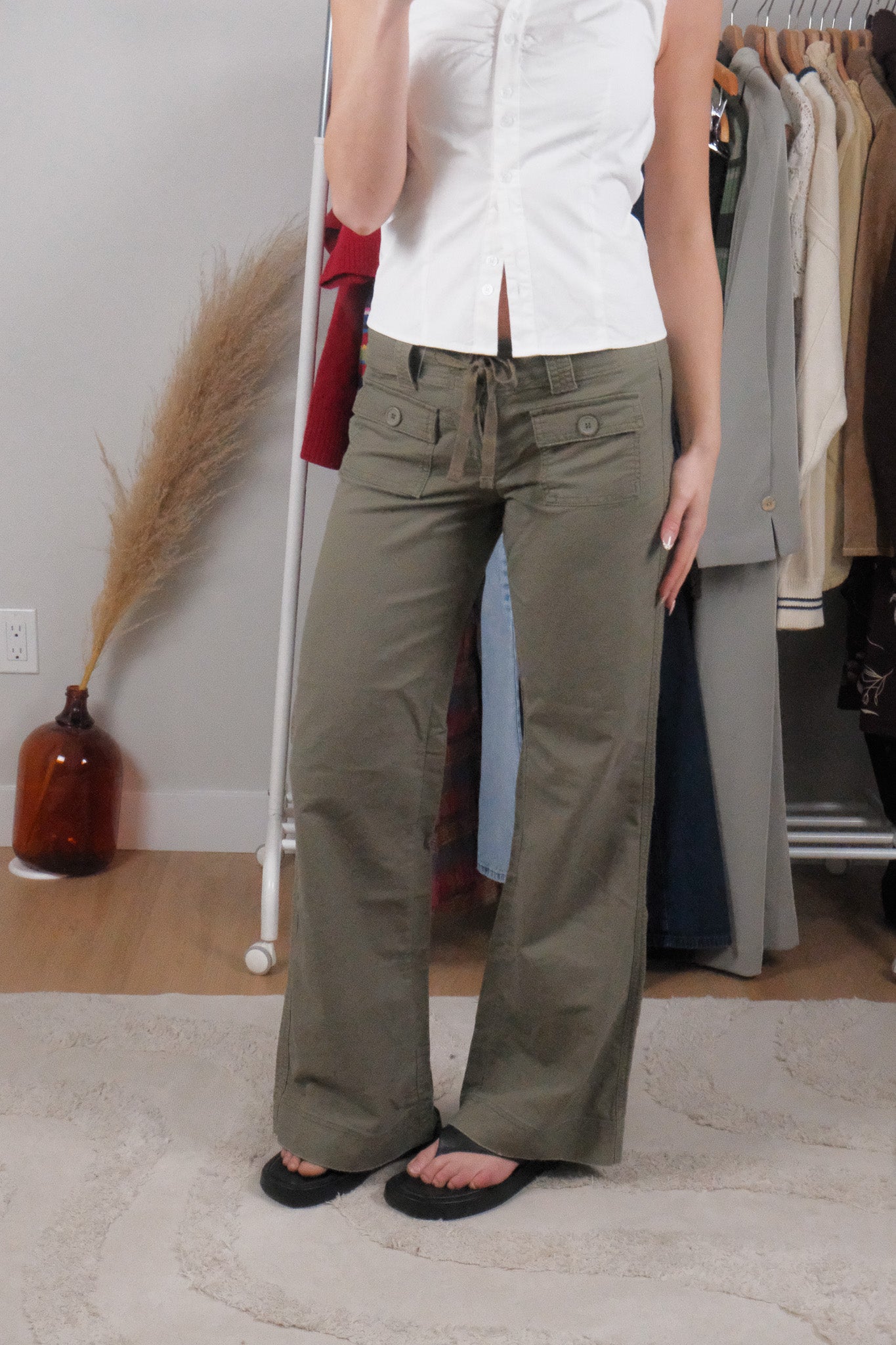 Vintage x Deadstock x Cotton Low-Rise Cargo Pants (4)